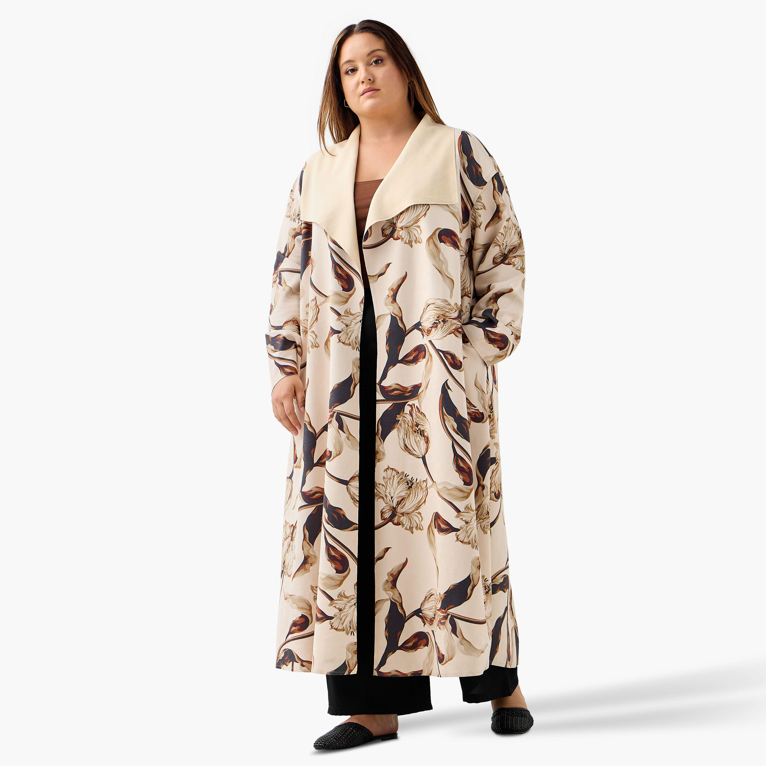 Ulla Popken Trench Coat with Lapel-women-clothing-coatsandjackets-coats-image-1