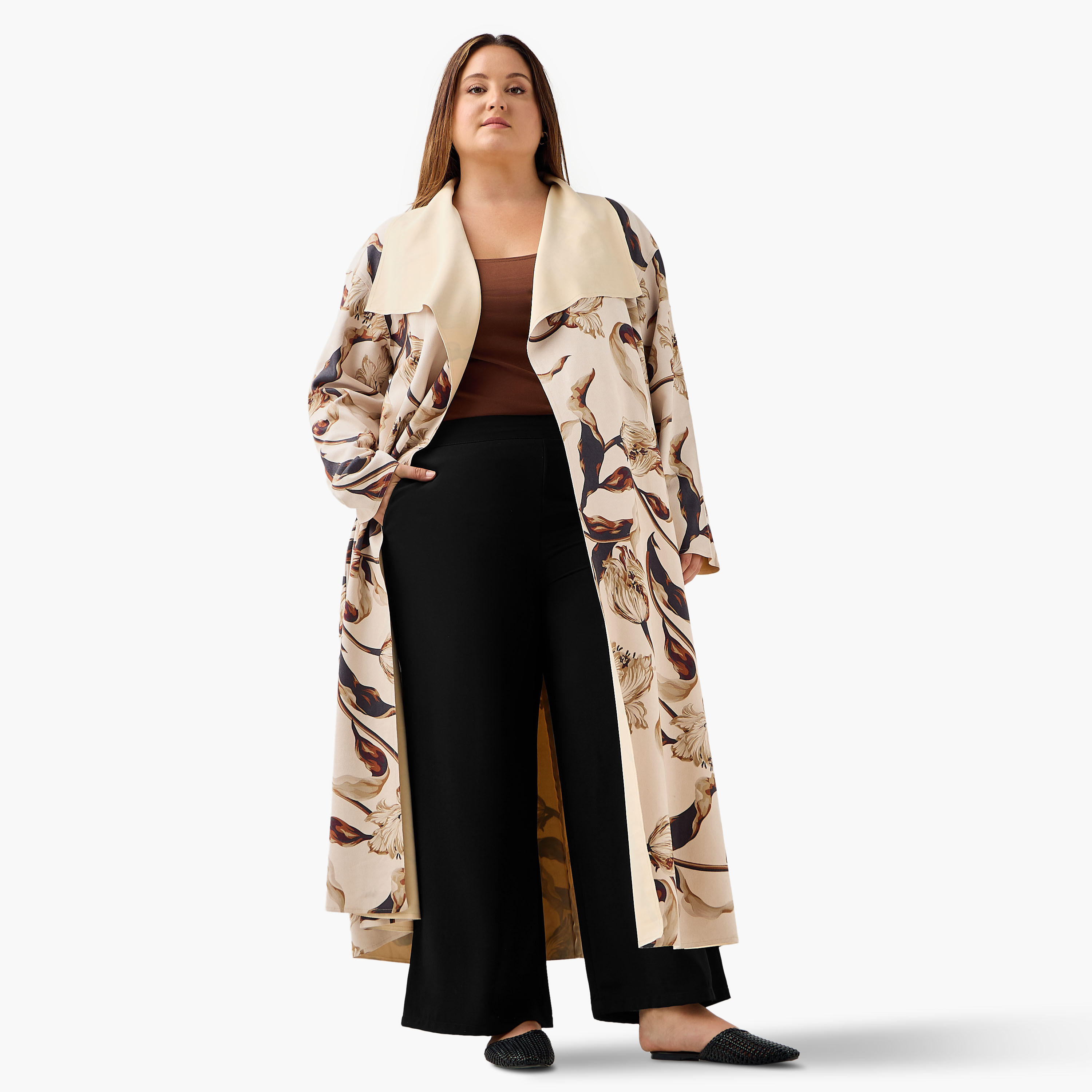 Ulla Popken Trench Coat with Lapel-women-clothing-coatsandjackets-coats-image-2