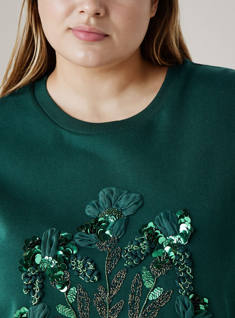 Ulla Popken Sweatshirt with Embellishment-women-winterwear-hoodiesandsweatshirts-sweatshirts-image-4