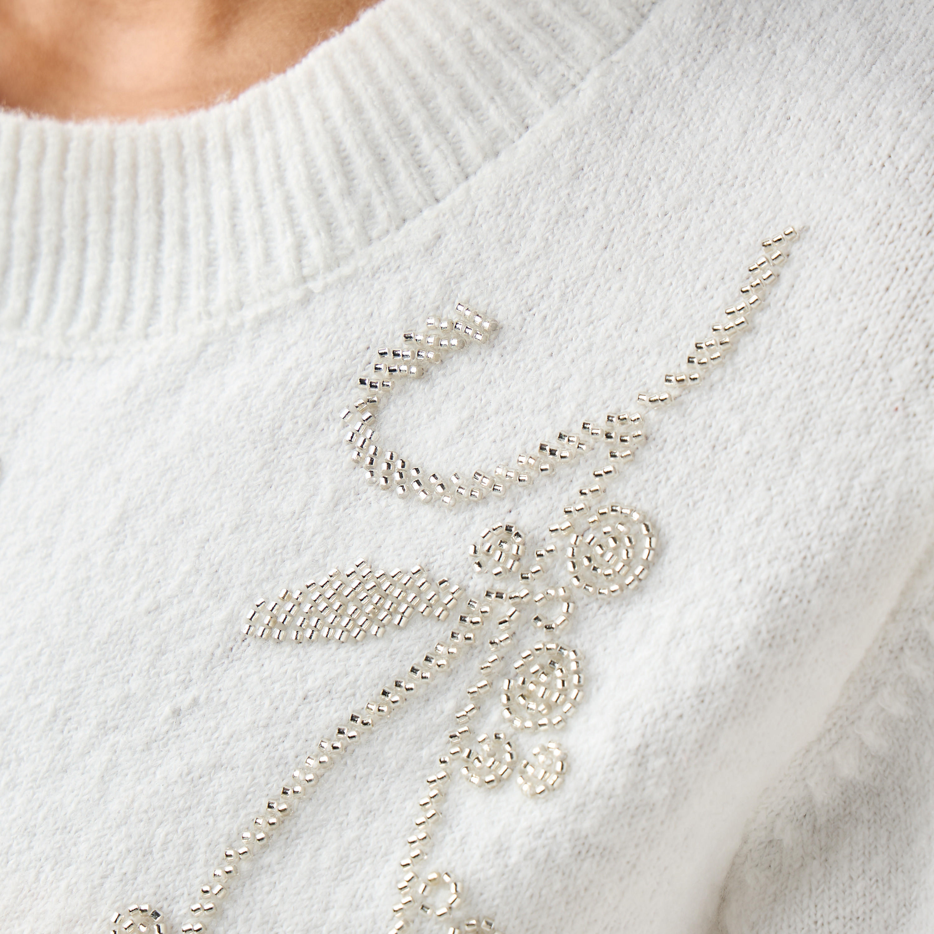 كنزة بياقة مستديرة وتزيينات وقصة مريحة من أولا بوبكين-women-clothing-cardigansandjumpers-jumpers-image-3