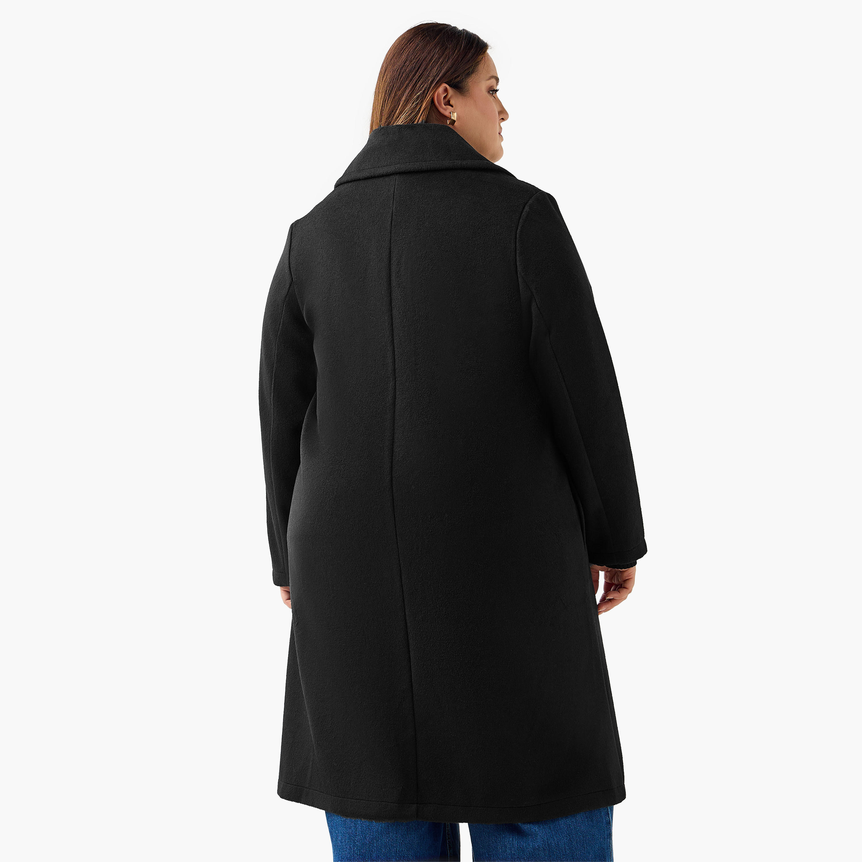 Ulla Popken Longline Polyester Blend Coat with Notch Lapel-women-clothing-coatsandjackets-coats-image-2