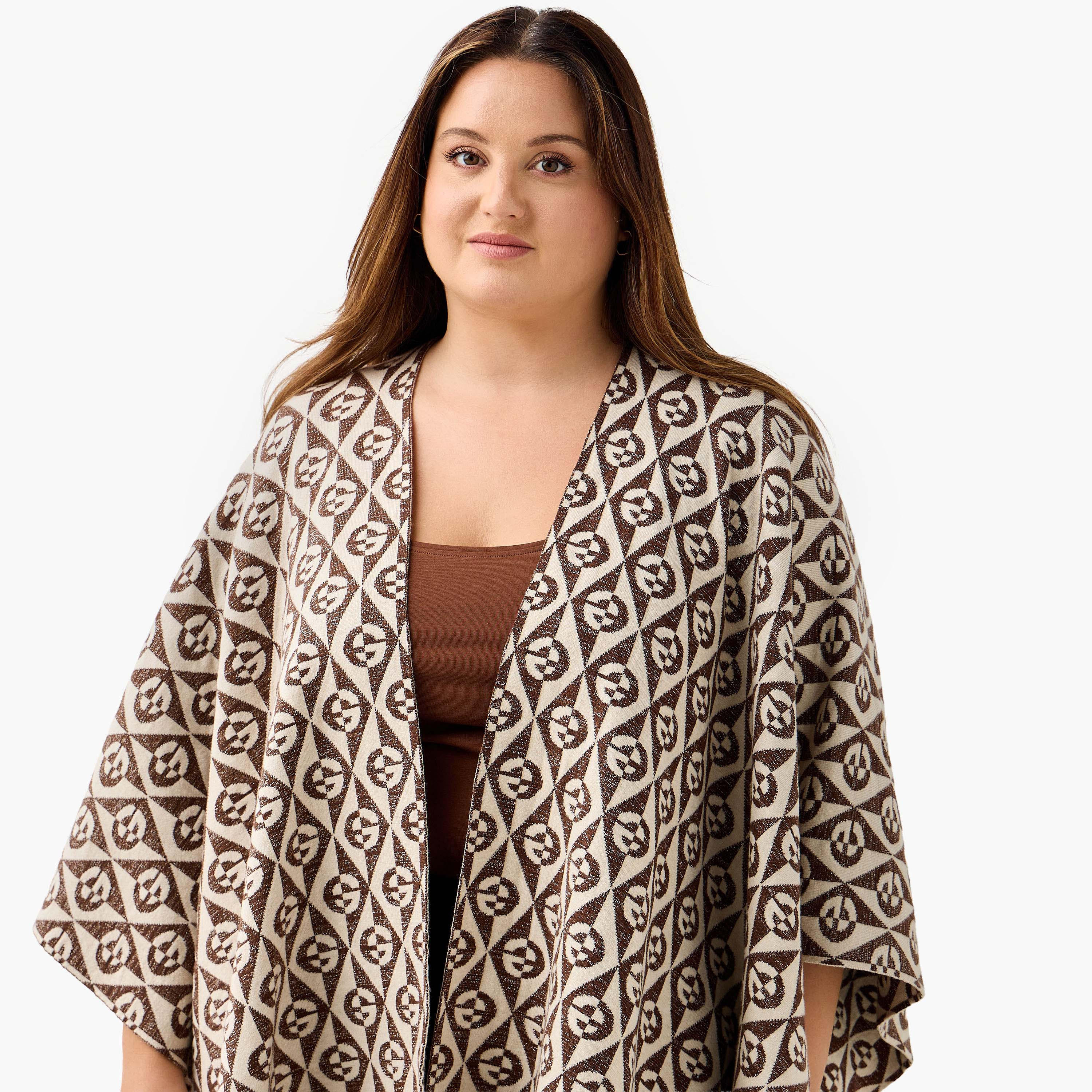 Ulla Popken Relaxed Fit Assymetric Printed Poncho-women-winterwear-cardigansandjumpers-cardigans-image-4