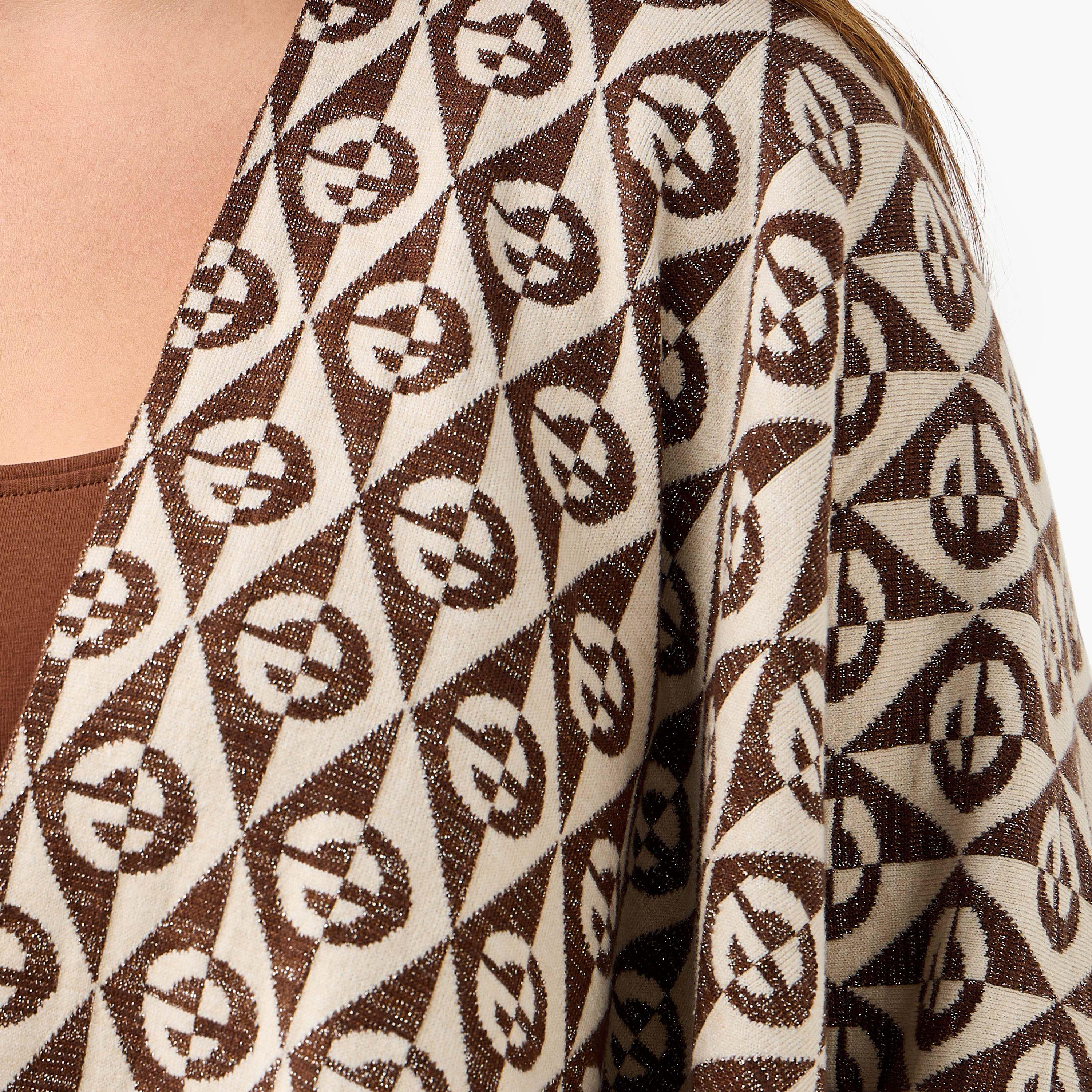 Ulla Popken Relaxed Fit Assymetric Printed Poncho-women-winterwear-cardigansandjumpers-cardigans-image-5