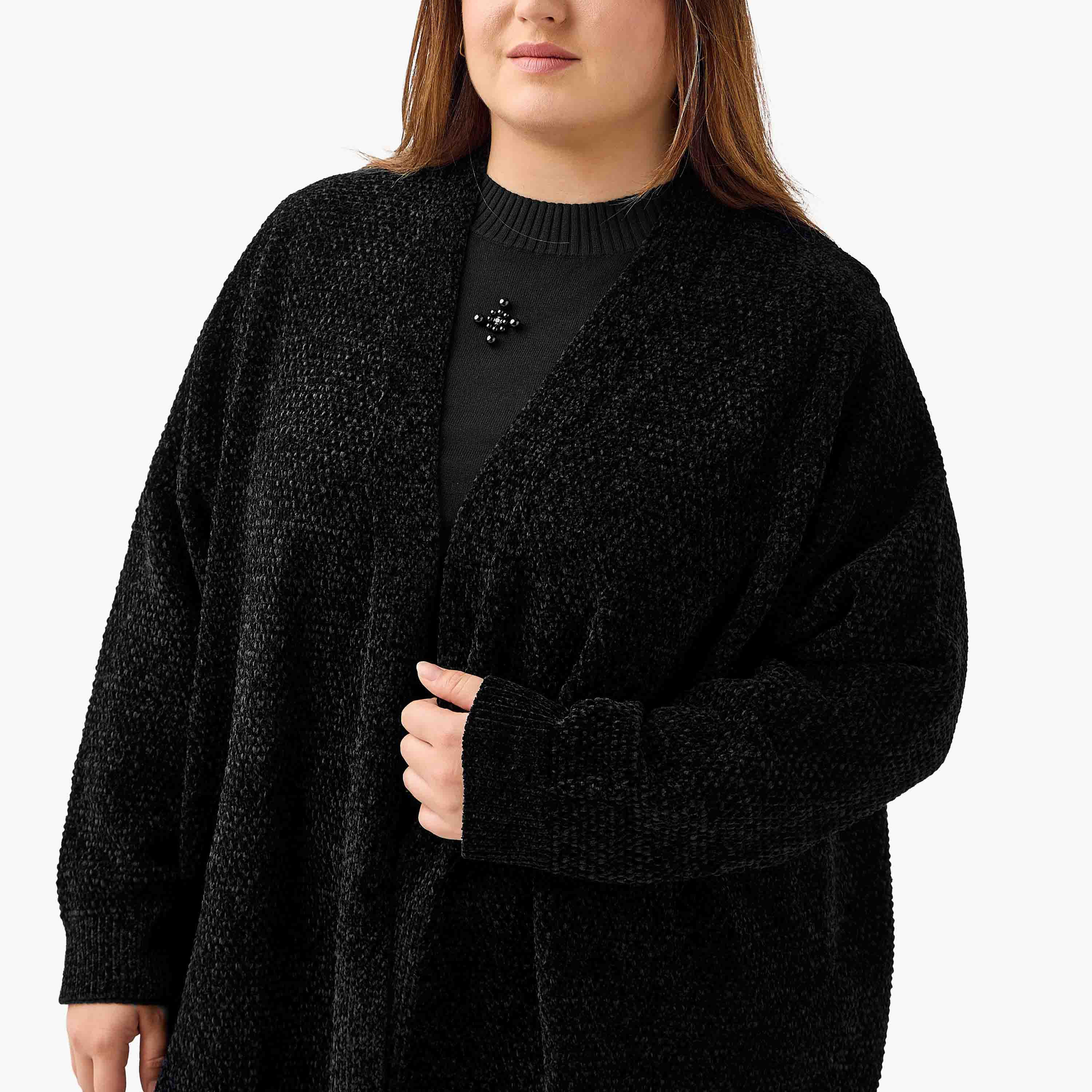 كارديجان محبوك بارز الملمس من أولا بوبكن-women-winterwear-cardigansandjumpers-cardigans-image-2