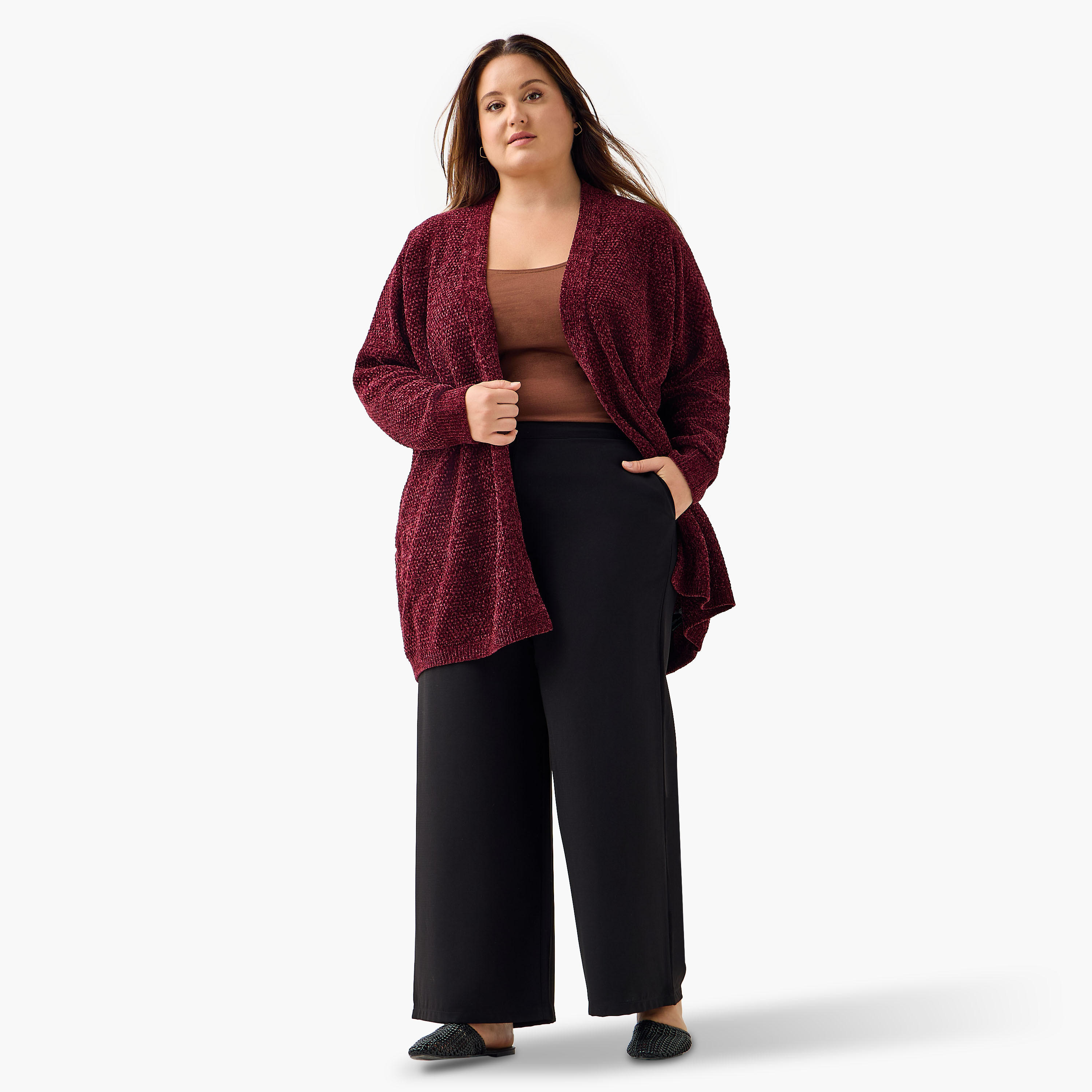 كارديجان محبوك بارز الملمس من أولا بوبكن-women-winterwear-cardigansandjumpers-cardigans-image-2
