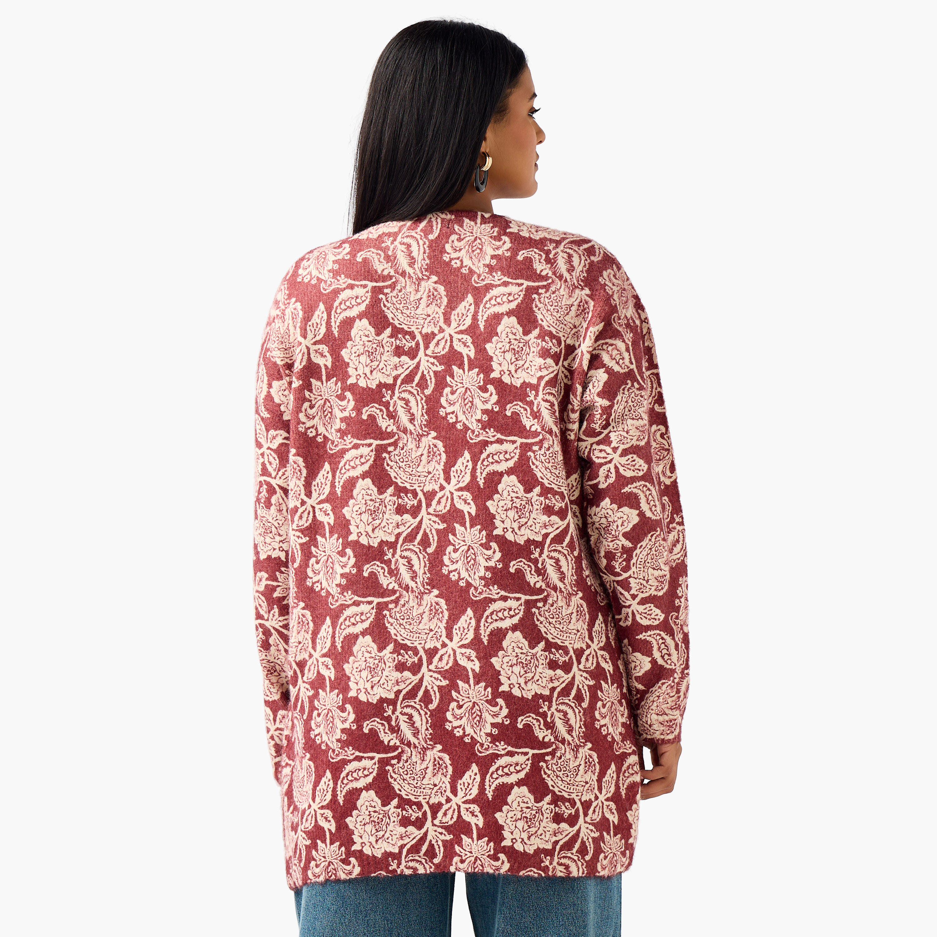 Ulla Popken Paisley Print V-neck Sweater-women-clothing-cardigansandjumpers-cardigans-image-4