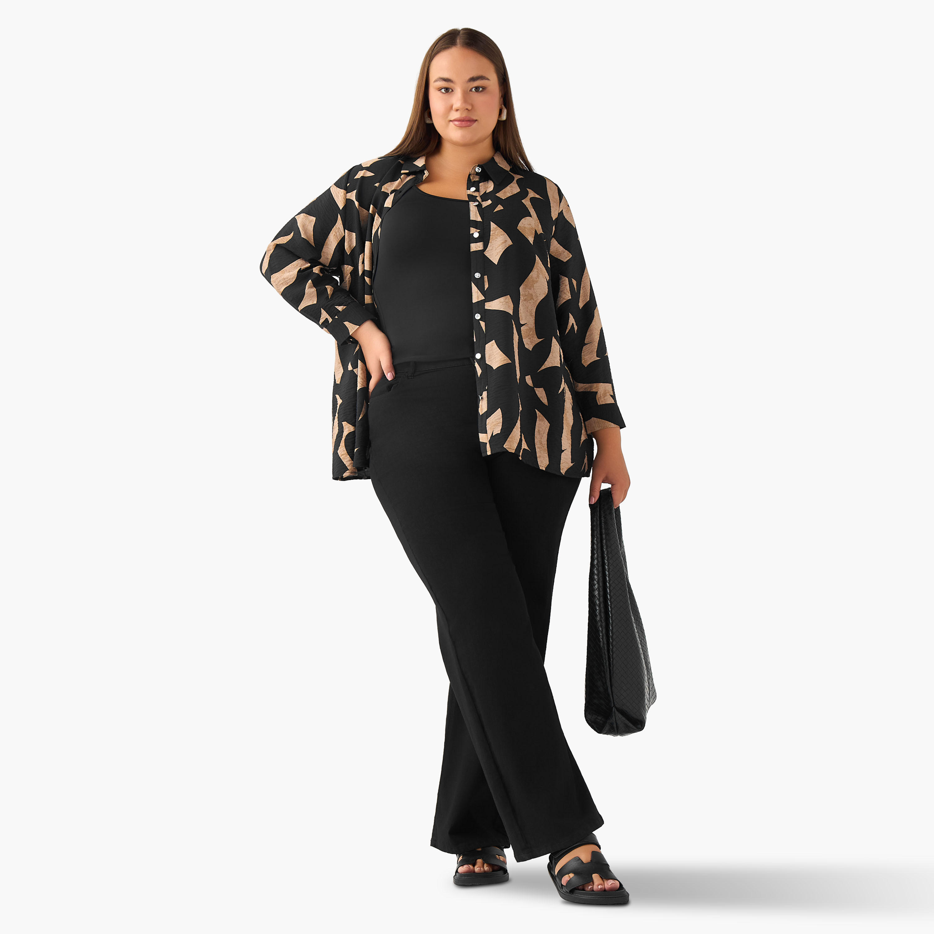 Ulla Popken Regular Fit Viscose Shirt with Abstract Print-women-clothing-shirtsandblouses-shirts-image-2