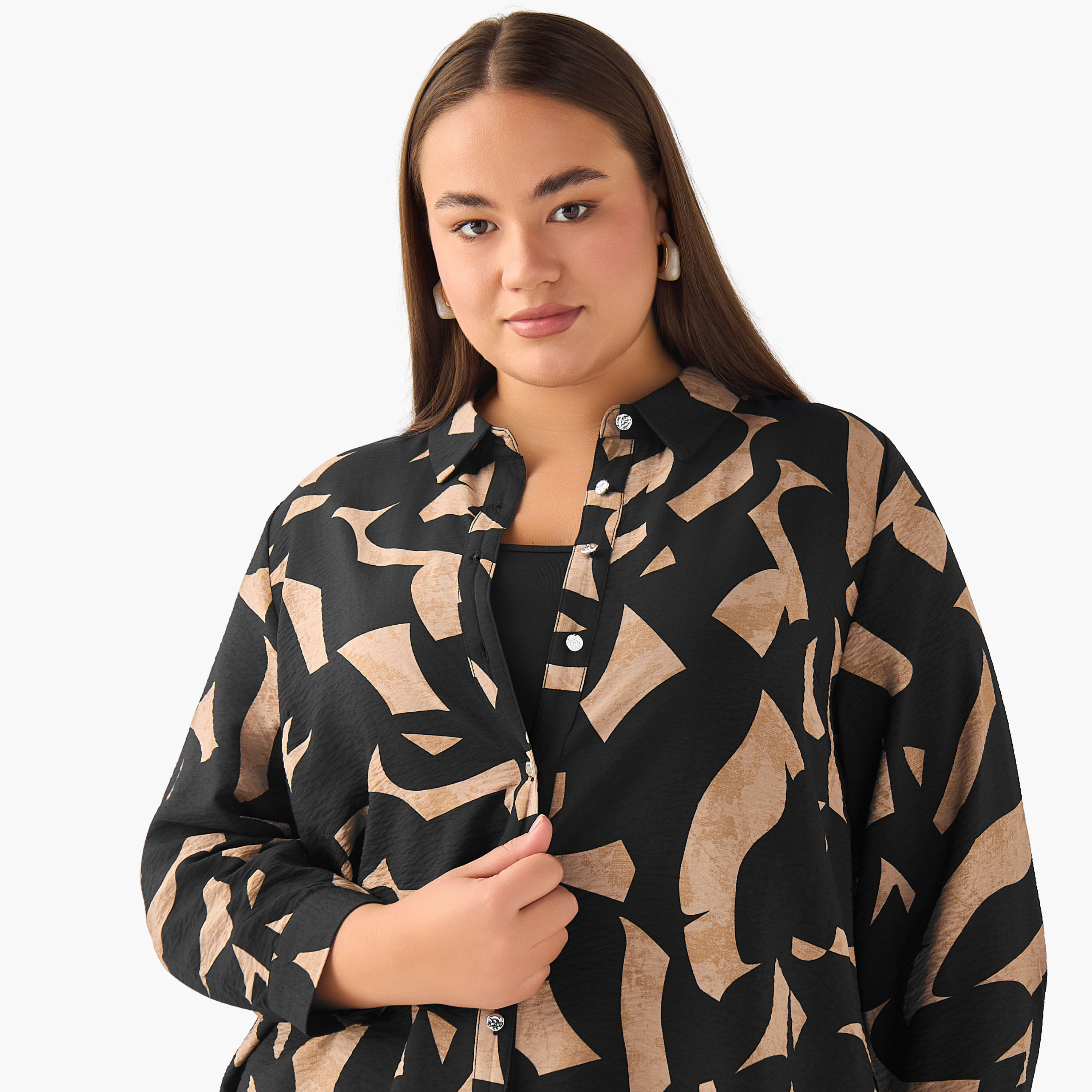 قميص بقصّة عادية فيسكوز بطبعات تجريدية من أولا بوبكن-women-clothing-shirtsandblouses-shirts-image-4