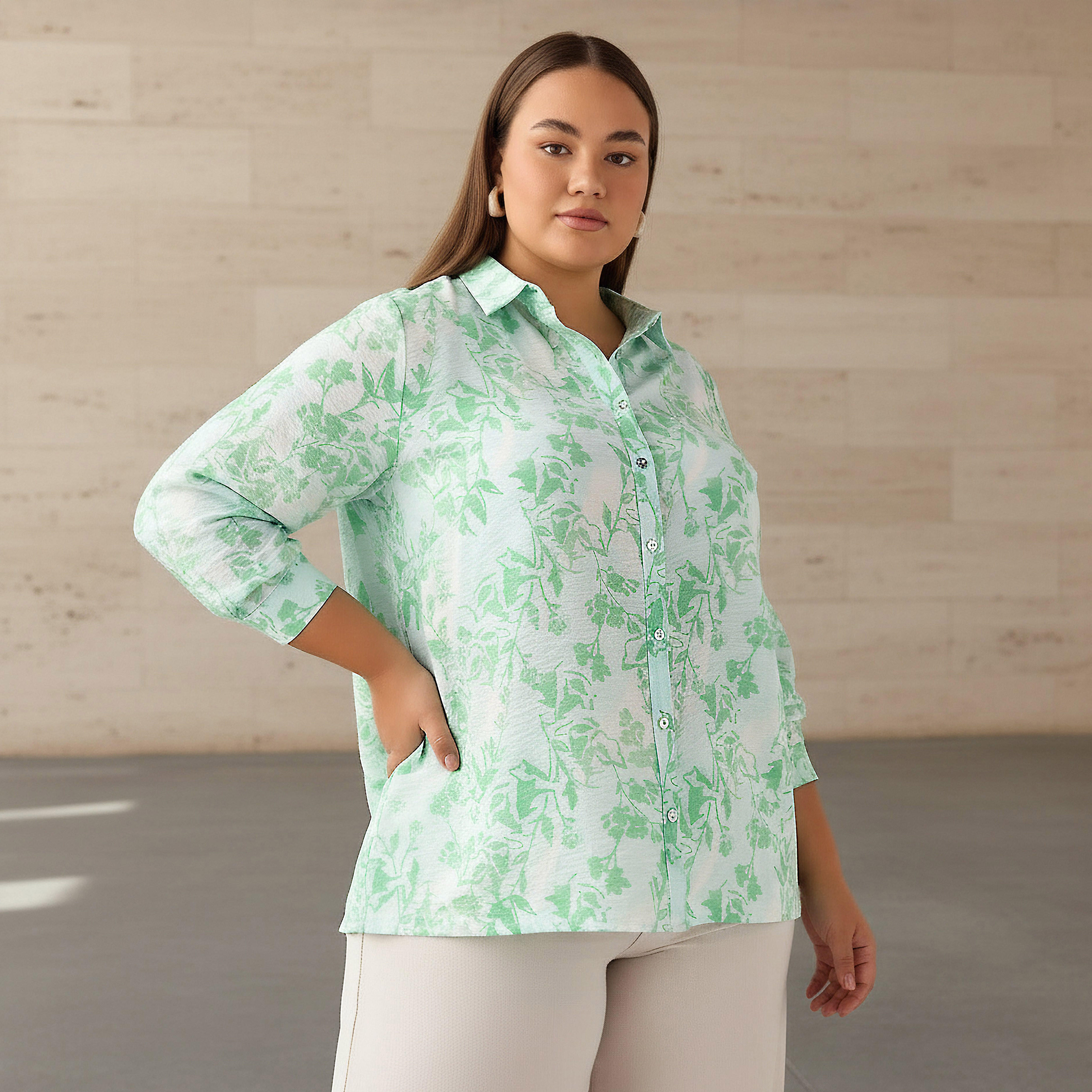 قميص بقصّة عادية فيسكوز بطبعات زهور من أولا بوبكن-women-clothing-shirtsandblouses-shirts-image-1