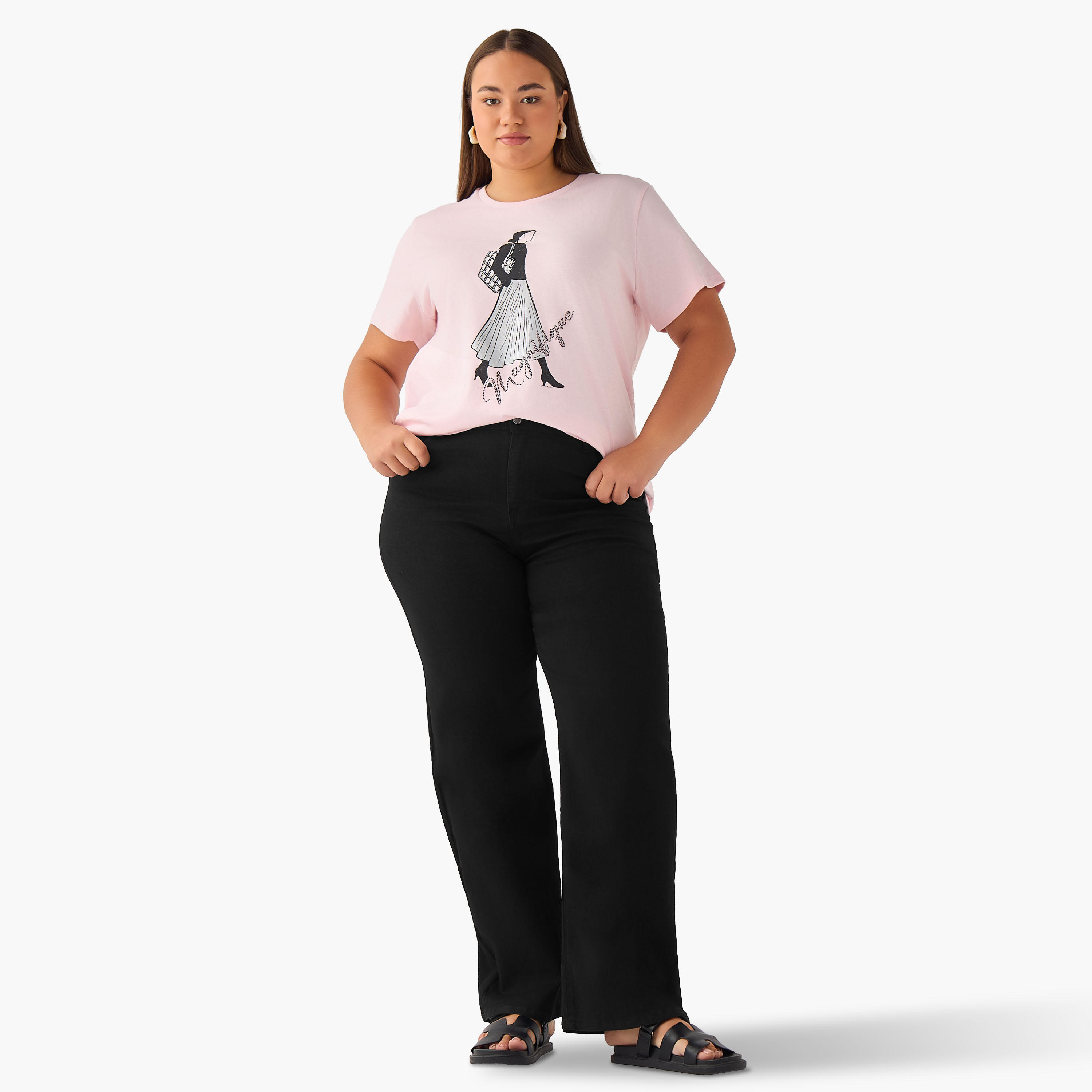 تيشيرت قطن بقصة مريحة وطبعات جرافيك من أولا بوبكين-women-clothing-tshirts-image-2