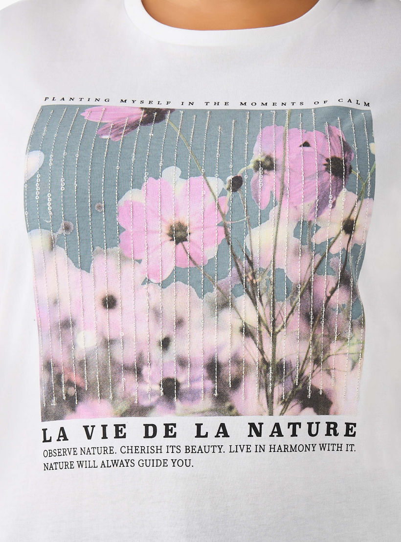 Ulla Popken Relaxed Fit Cotton T-shirt with Graphic Print-women-clothing-tshirts-image-5