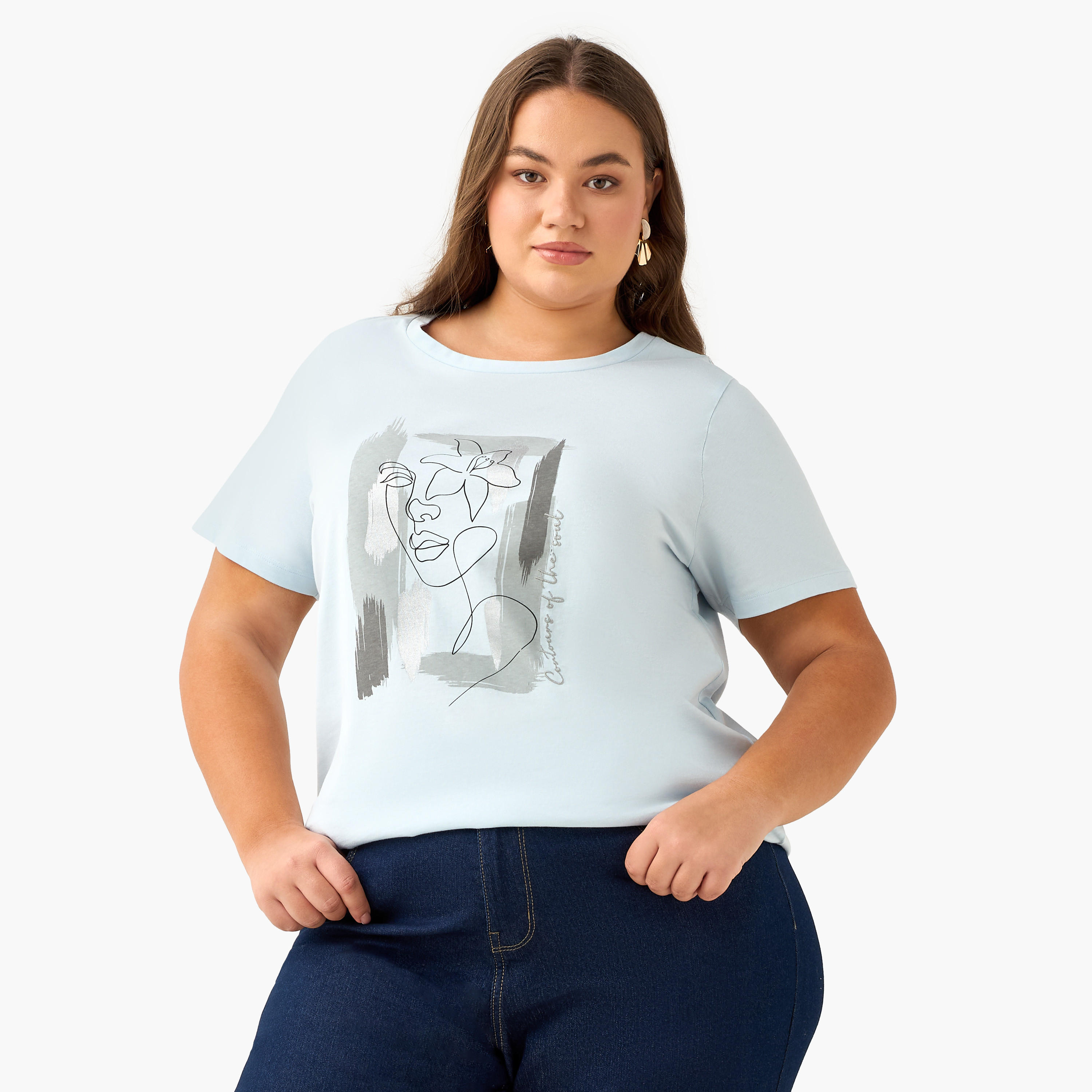 تيشيرت بقصة مريحة وطبعات من أولا بوبكين-women-clothing-tshirts-image-5