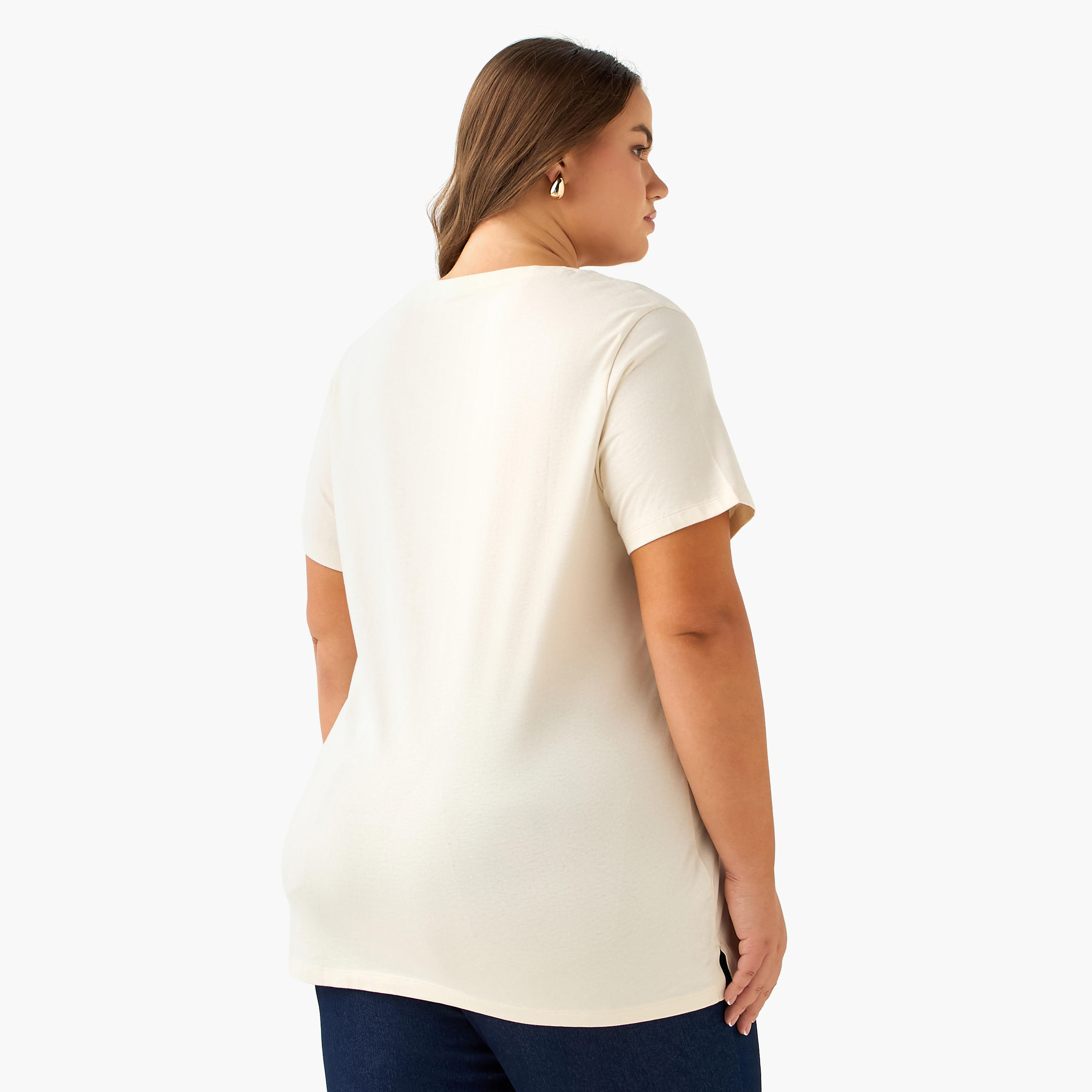 Ulla Popken Relaxed Fit T-shirt with Tropical Print-women-clothing-tshirts-image-4