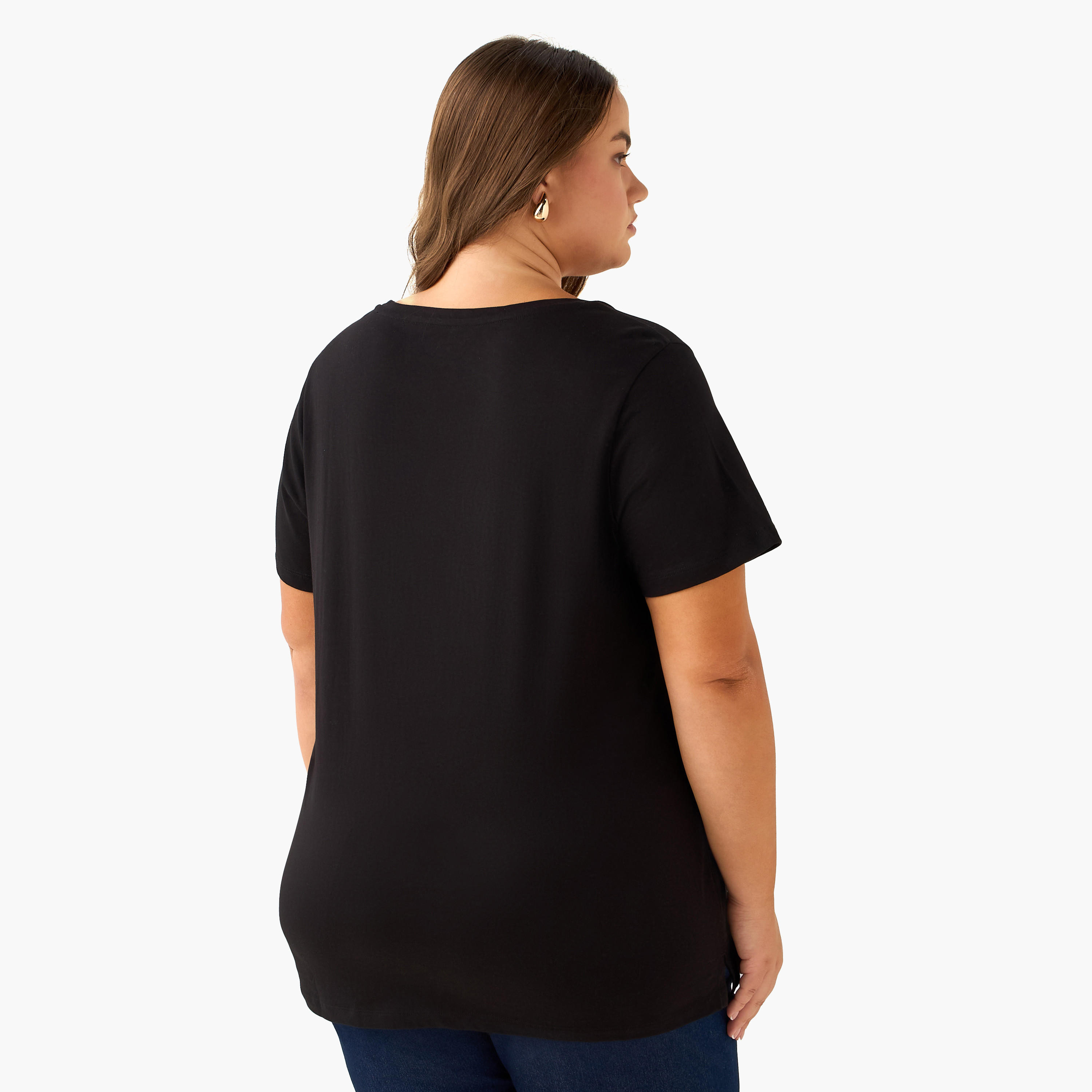 Ulla Popken Relaxed Fit T-shirt with Graphic Print-women-clothing-tshirts-image-5