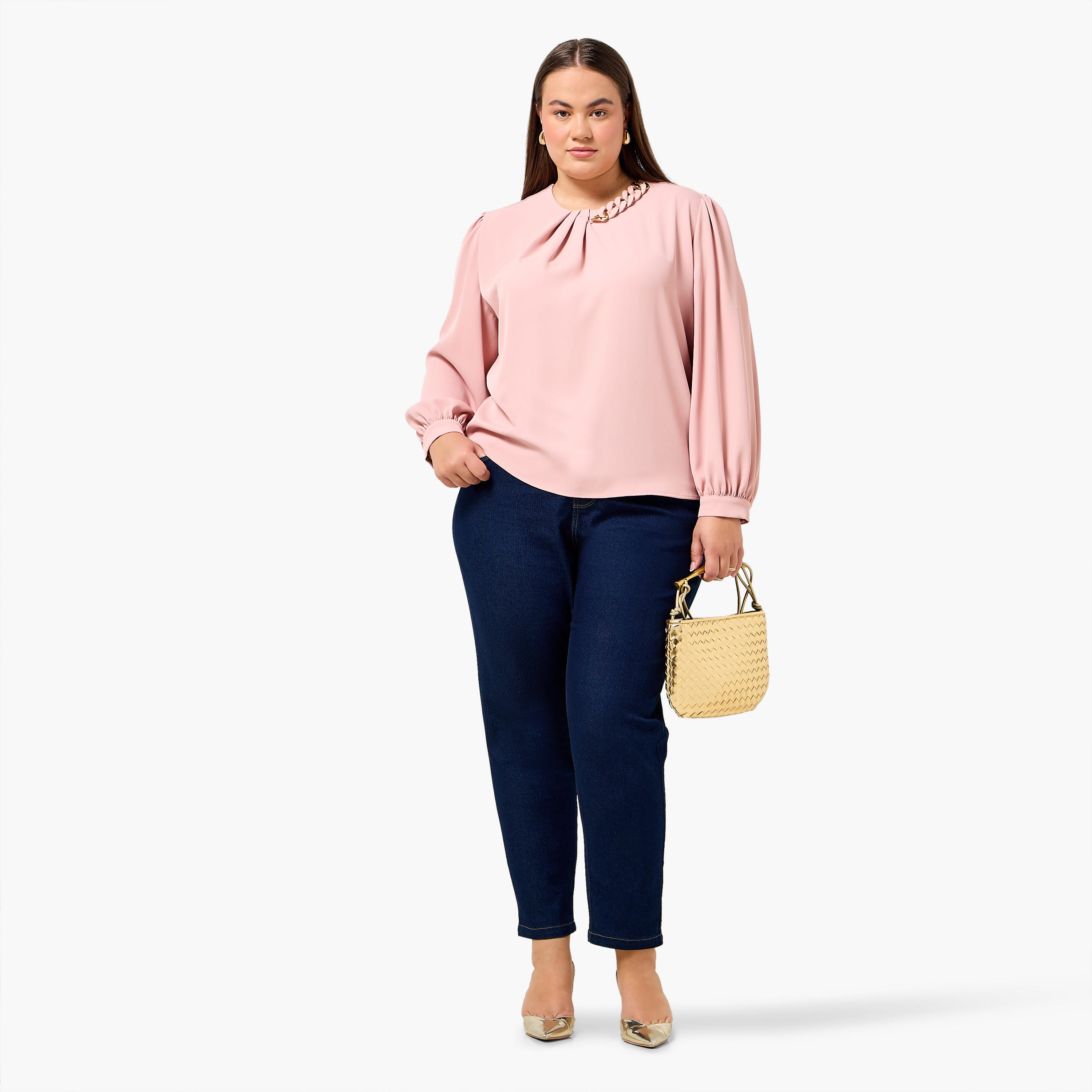 Ulla Popken Top with Chain Accent-women-clothing-shirtsandblouses-blouses-image-5