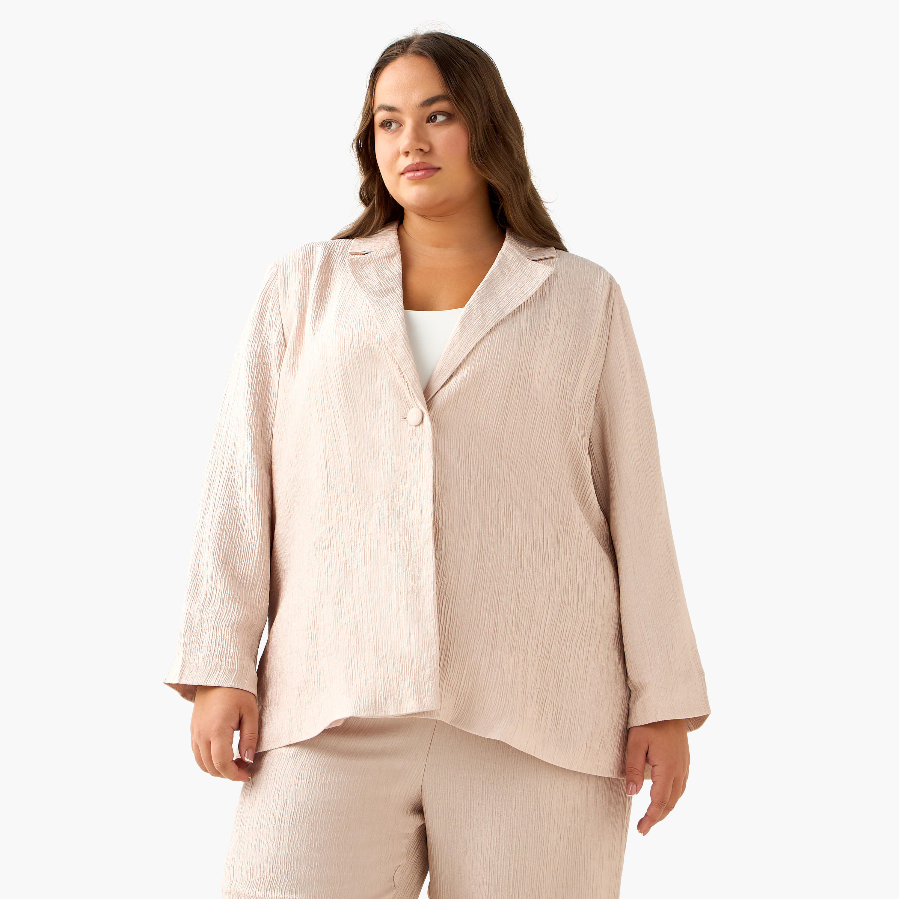 Ulla Popken Relaxed Fit Blazer with Textured Design-women-clothing-coatsandjackets-blazers-image-2