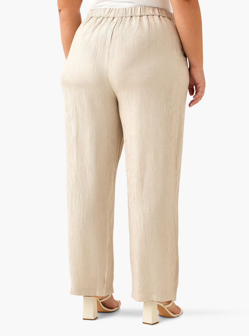 بنطلون بارز الملمس بقصّة مستقيمة من أولا بوبكن-women-clothing-coordsets-image-4