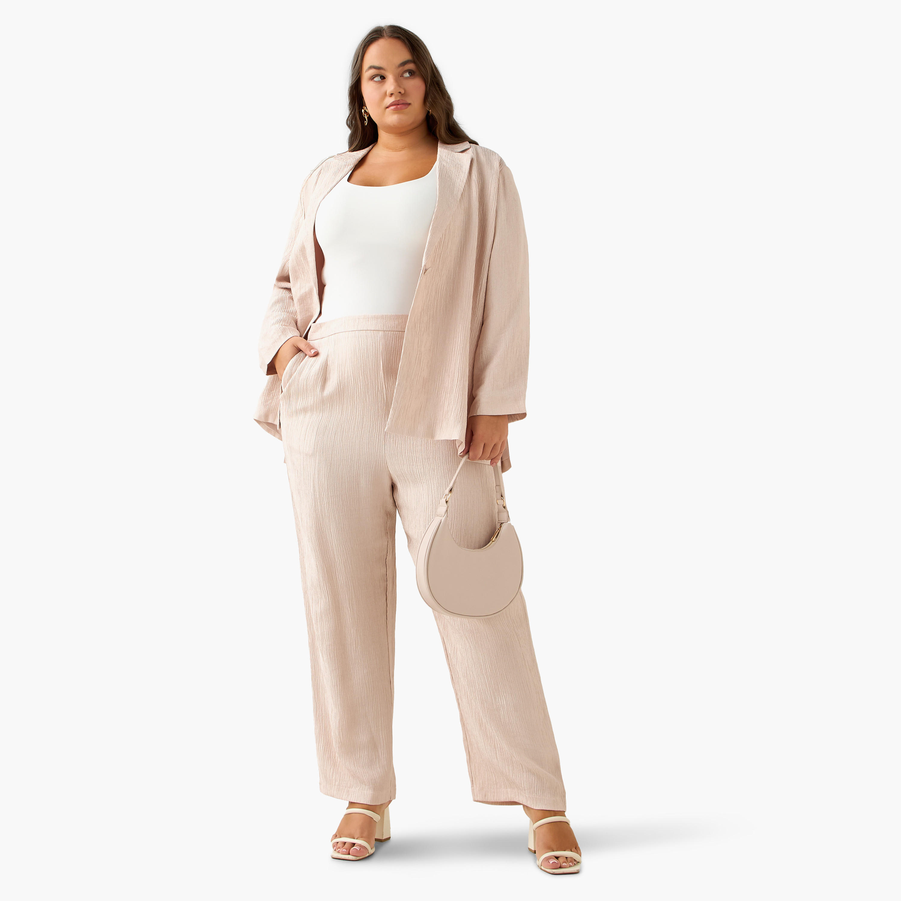 بنطلون بارز الملمس بقصّة مستقيمة من أولا بوبكن-women-clothing-coordsets-image-3