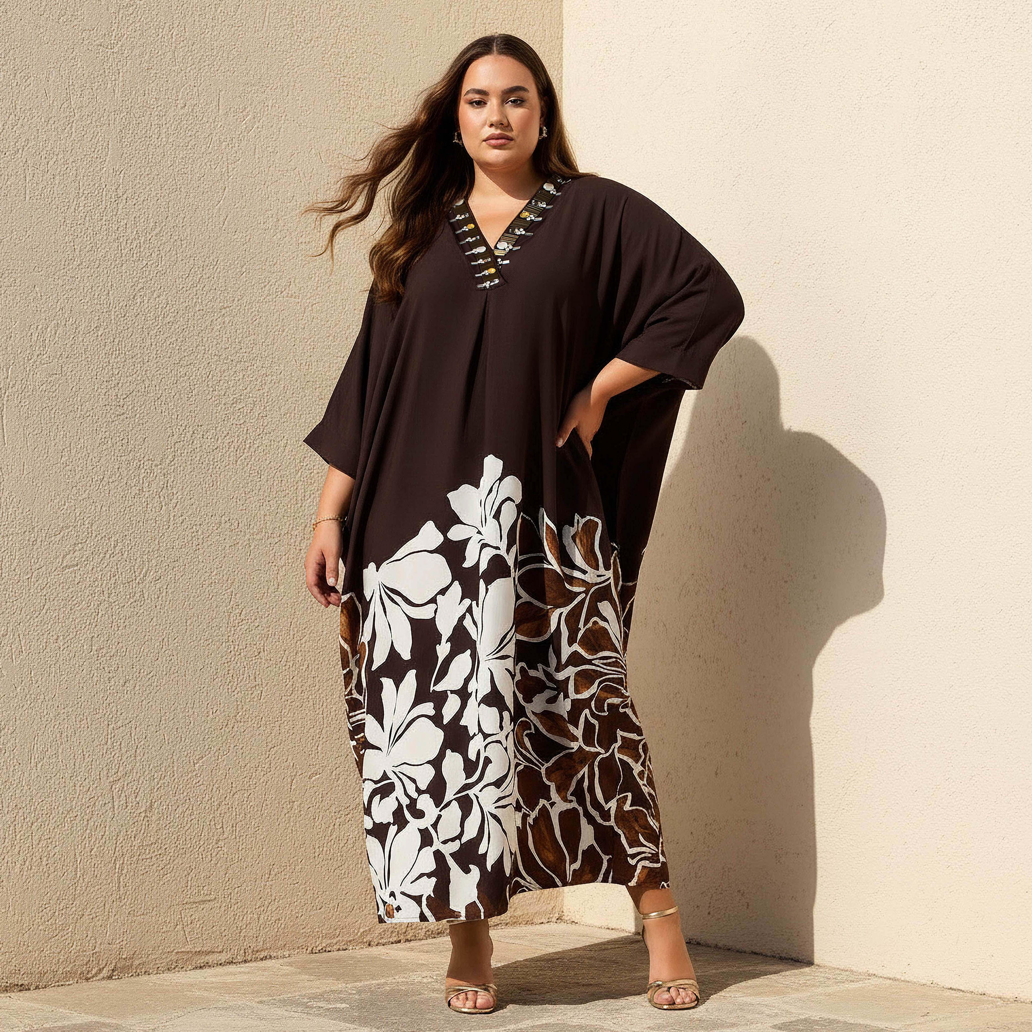 قفطان ماكسي فيسكوز بتفاصيل مزيّنة-women-clothing-dresses-image-6