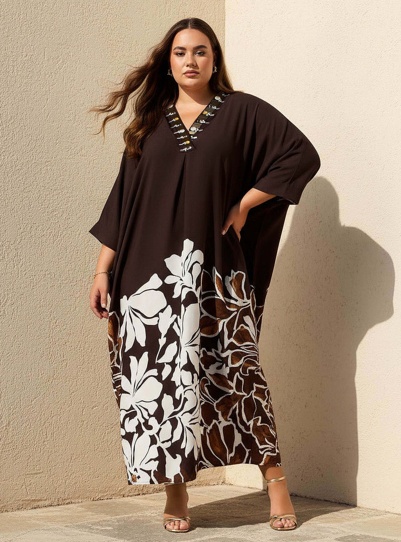 قفطان ماكسي فيسكوز بتفاصيل مزيّنة-women-clothing-dresses-image-6