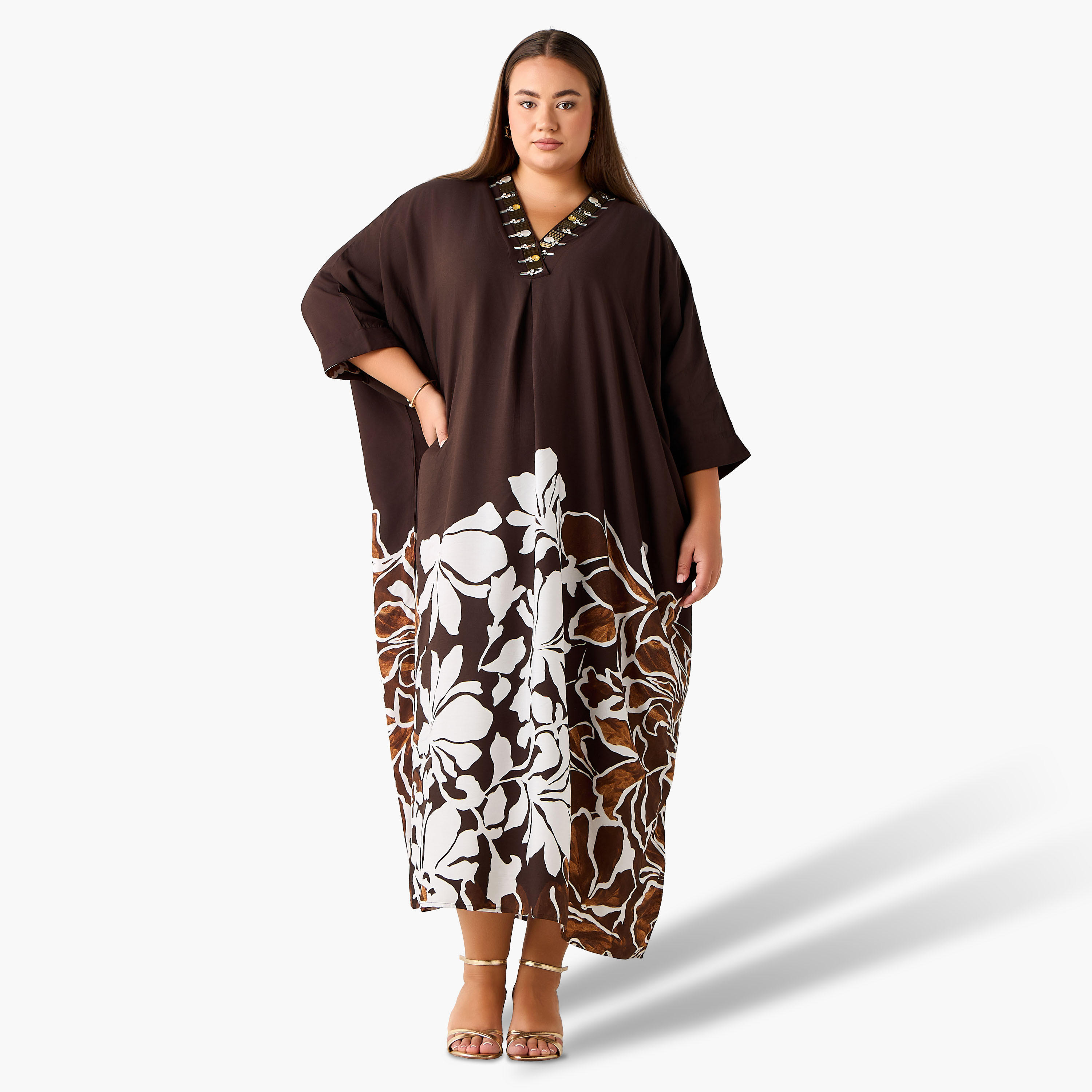 قفطان ماكسي فيسكوز بتفاصيل مزيّنة-women-clothing-dresses-image-4