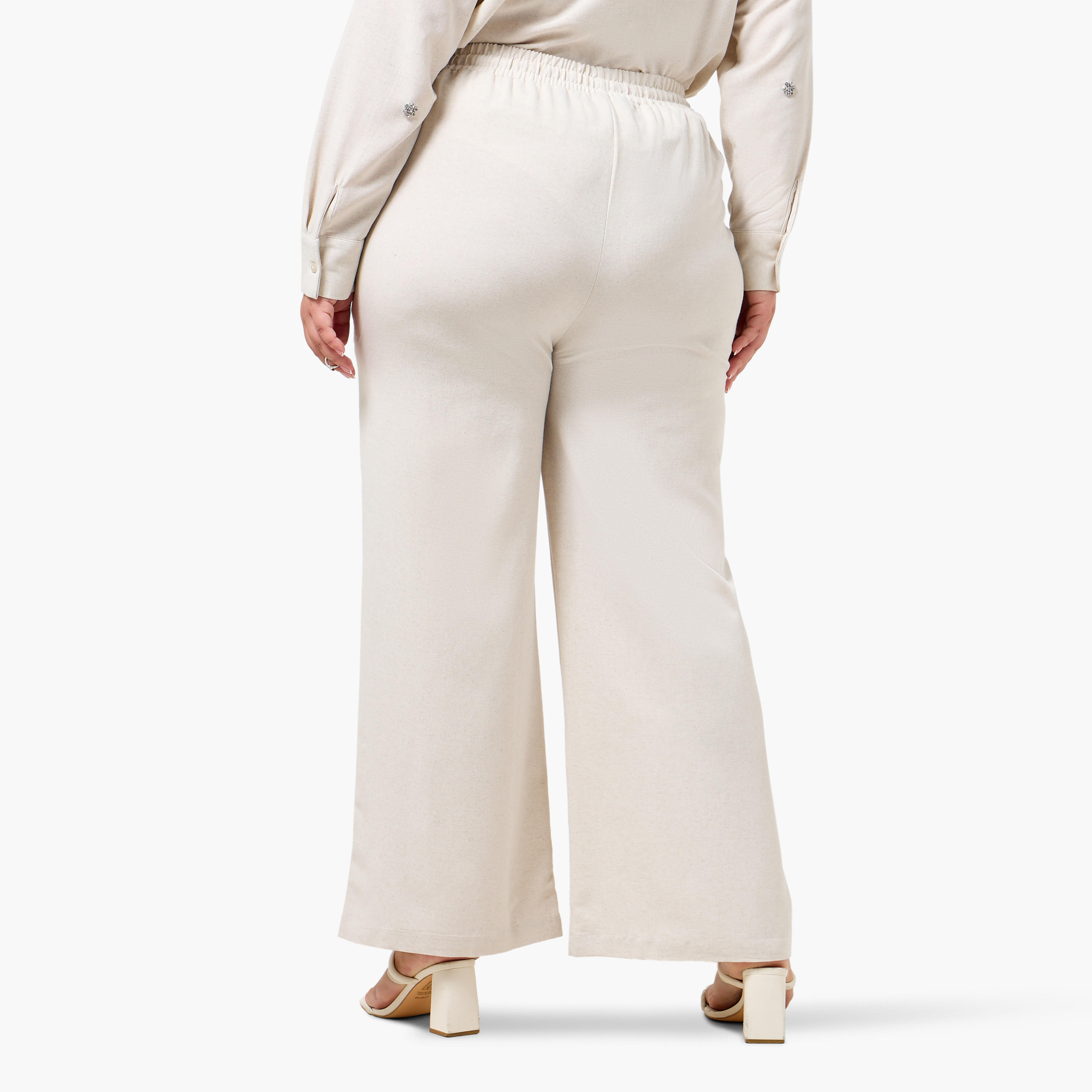Ulla Popken Flexi Waist Linen Blend Pants-women-clothing-coordsets-image-6
