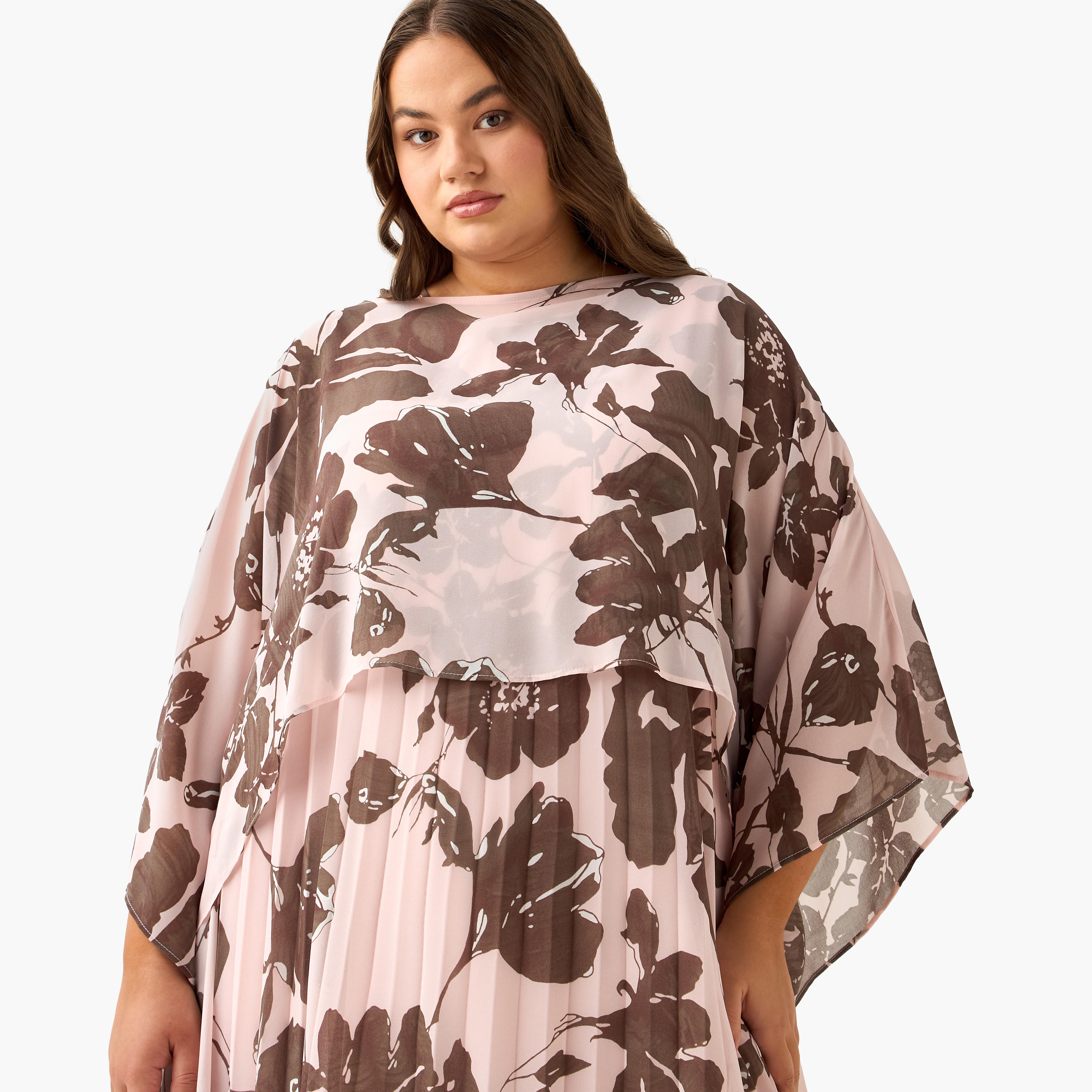فستان ماكسي بقصّة إيه لاين مع كاب للنساء من أولا بوبكن-women-clothing-dresses-image-1