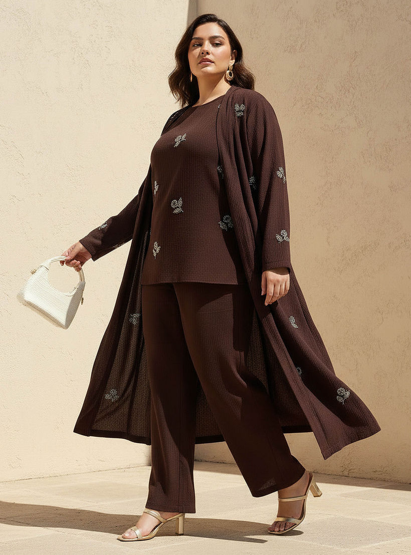 بلوزة مزيج الكتان مزينة بدون أكمام من أولا بوبكن-women-clothing-coordsets-image-3