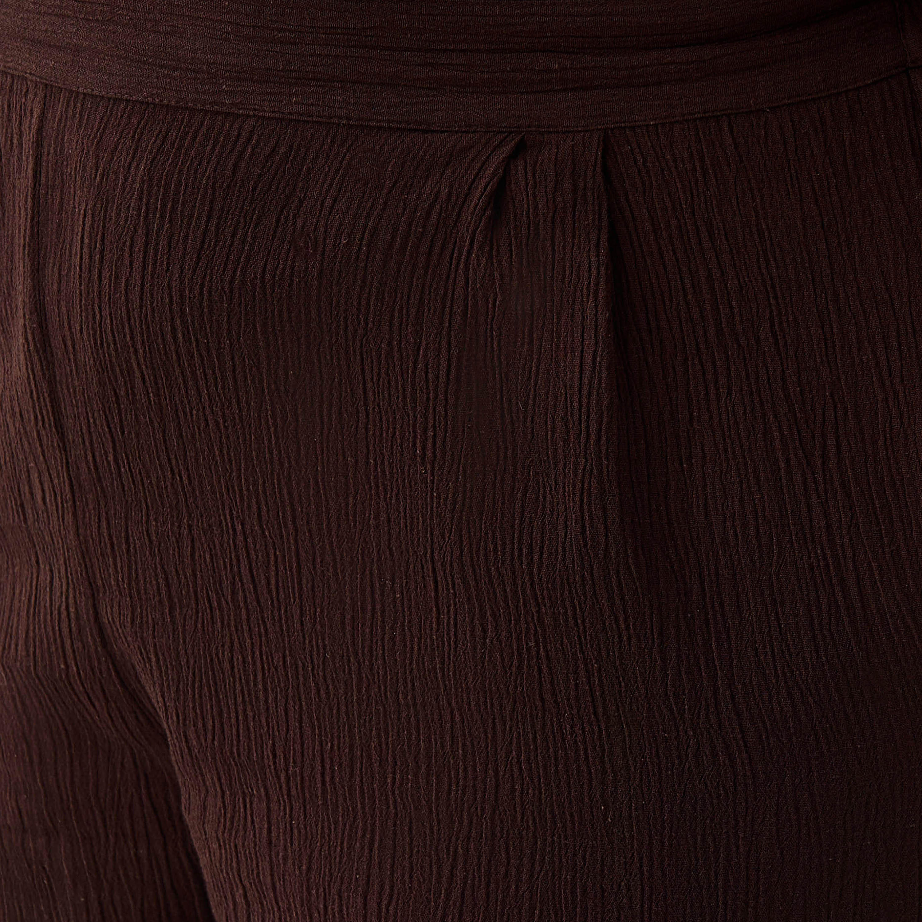 بنطلون من مزيج الكتان واسع الساقين بارز الملمس من أولا بوبكين-women-clothing-coordsets-image-6