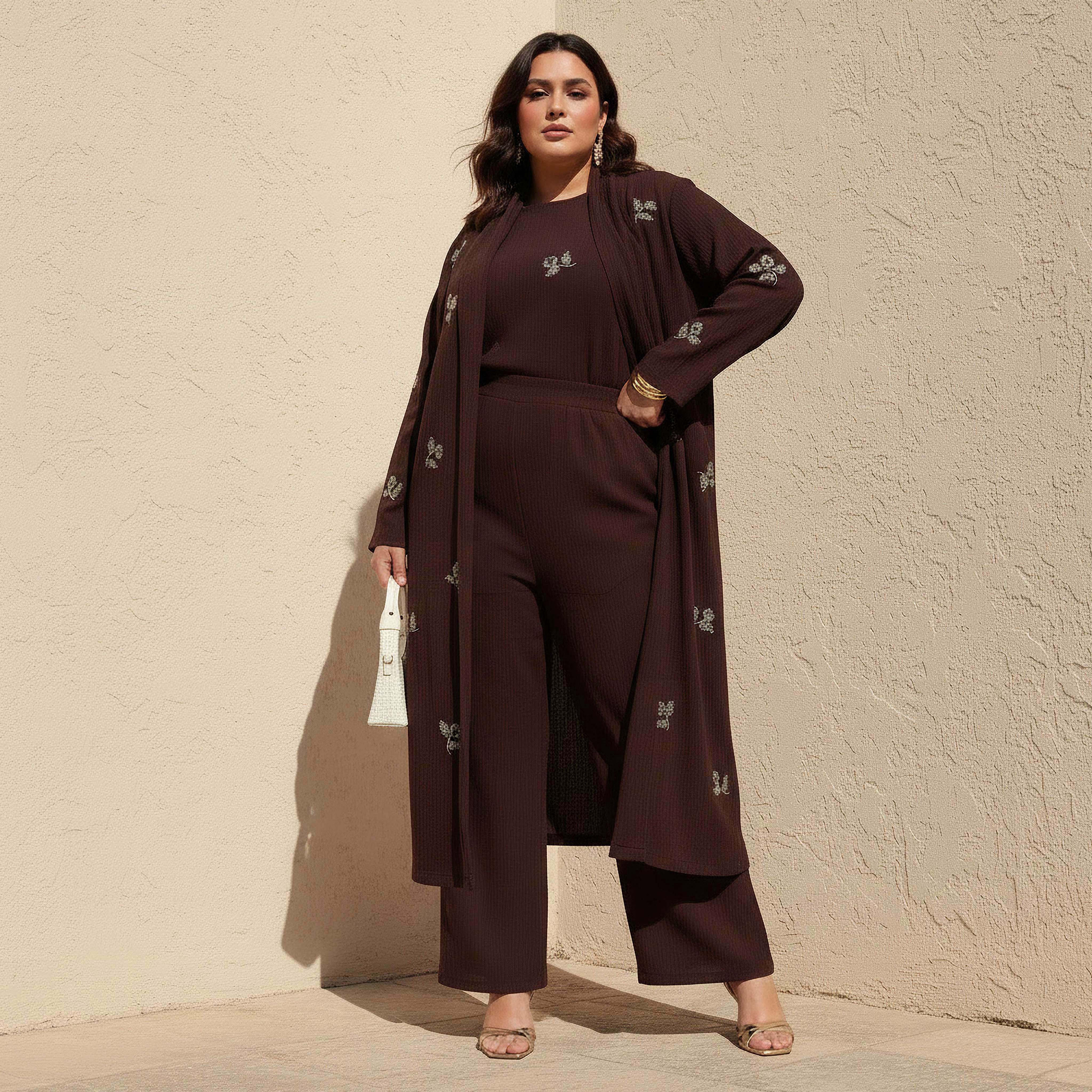 بنطلون من مزيج الكتان واسع الساقين بارز الملمس من أولا بوبكين-women-clothing-coordsets-image-5