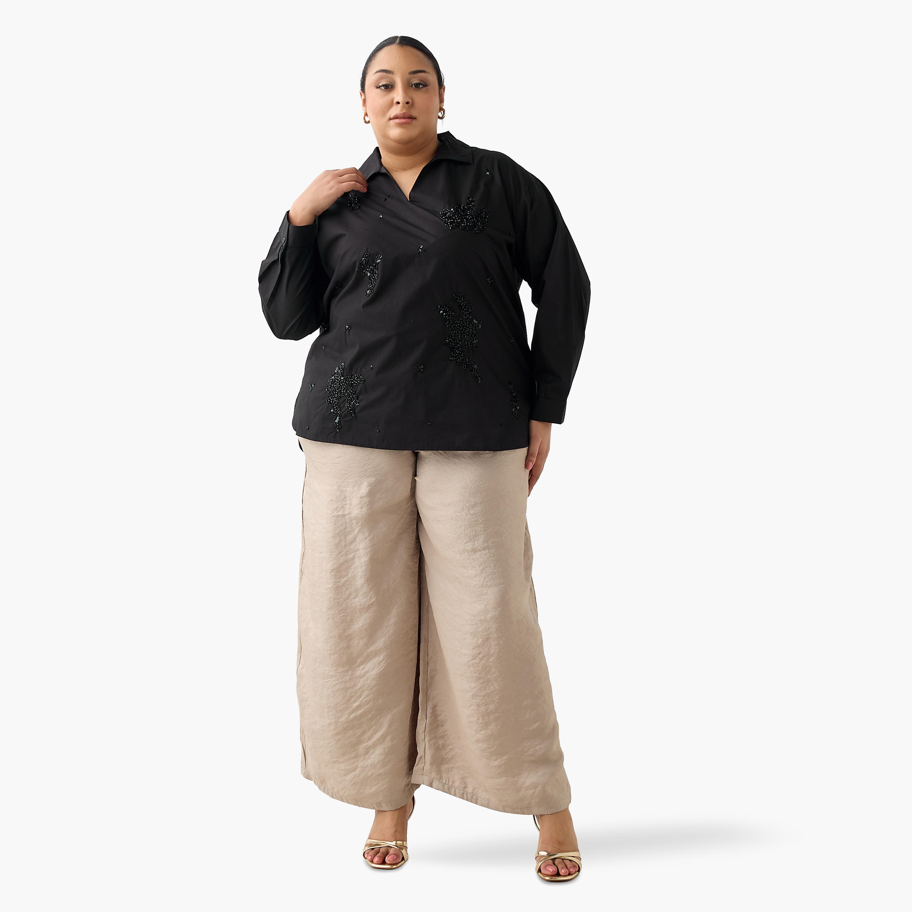 بلوزة قطن بقصة مريحة مع زينة من أولا بوبكن-women-clothing-shirtsandblouses-shirts-image-3