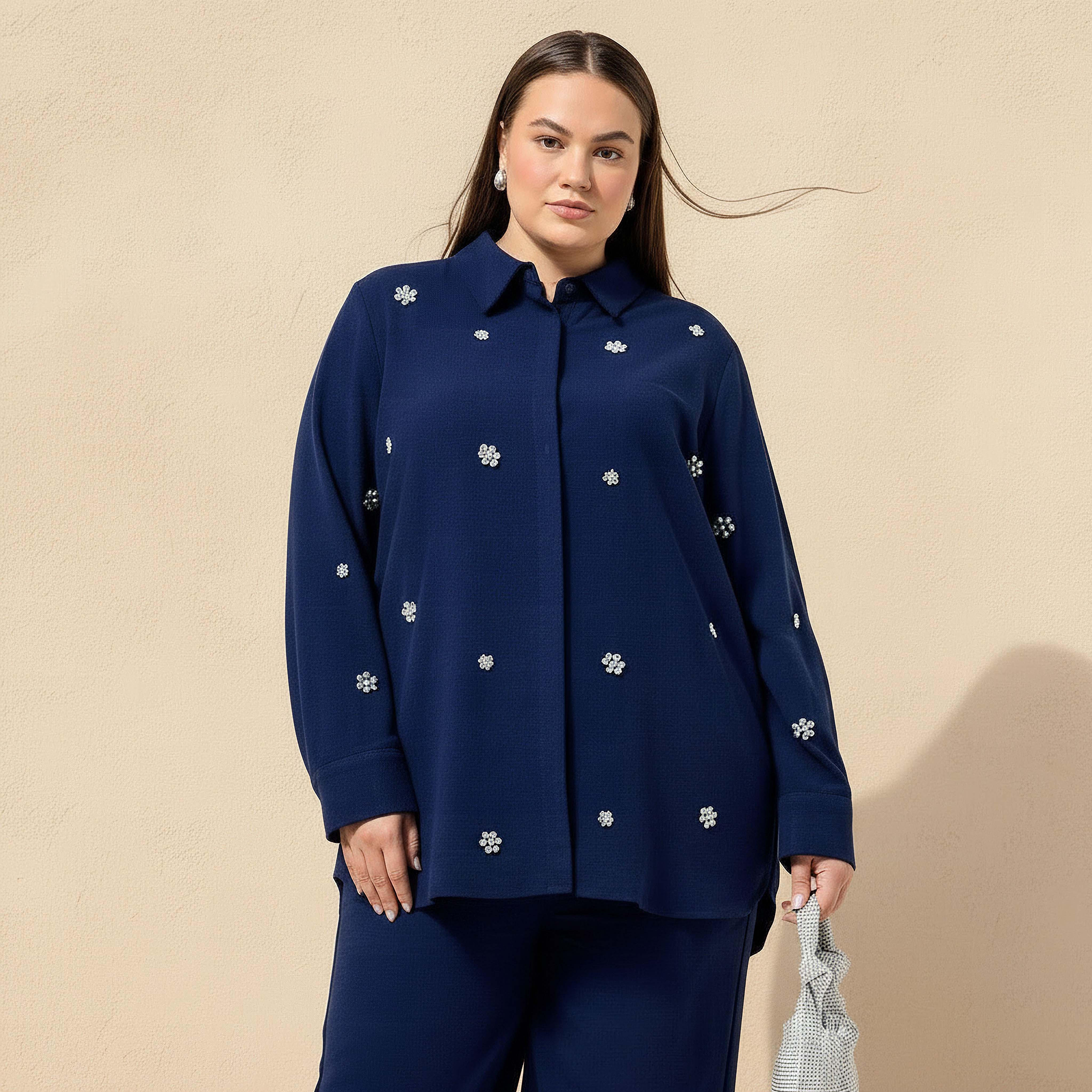 Ulla Popken Shirt with Embellishment-women-clothing-shirtsandblouses-shirts-image-1
