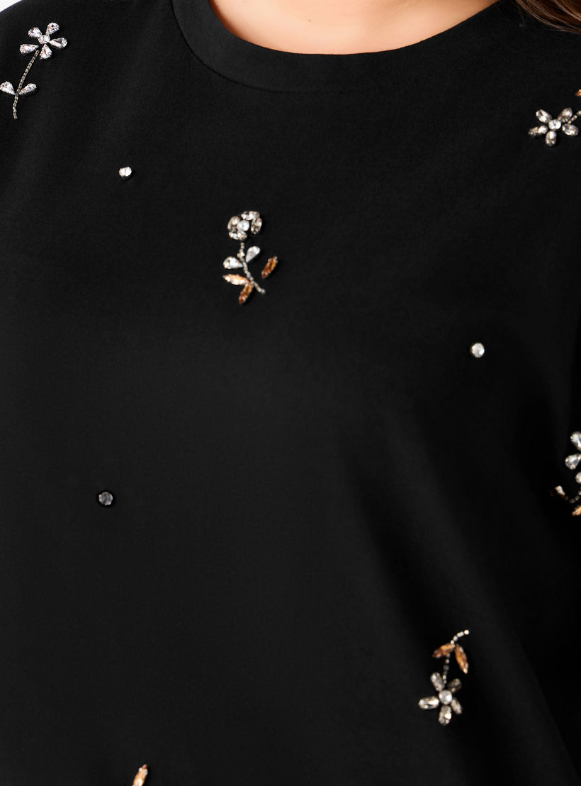Ulla Popken Relaxed Fit Cotton T-shirt with Embellishment-women-clothing-tshirts-image-7