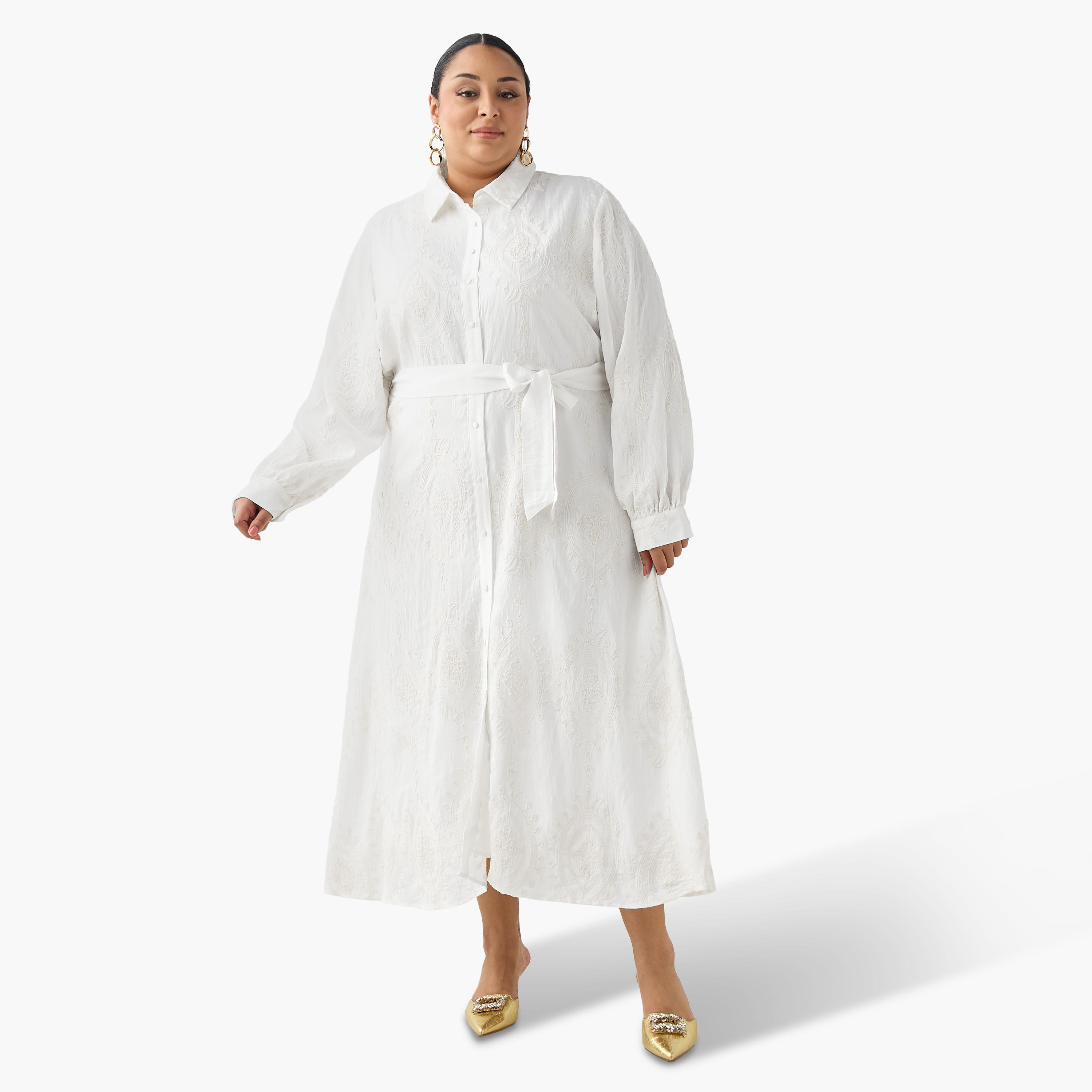 فستان قميص ميدي بتطريز زهور من أولا بوبكين-women-clothing-dresses-image-3