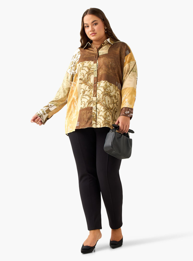 Ulla Popken Relaxed Fit Shirt with Patch Print-women-clothing-shirtsandblouses-shirts-image-3