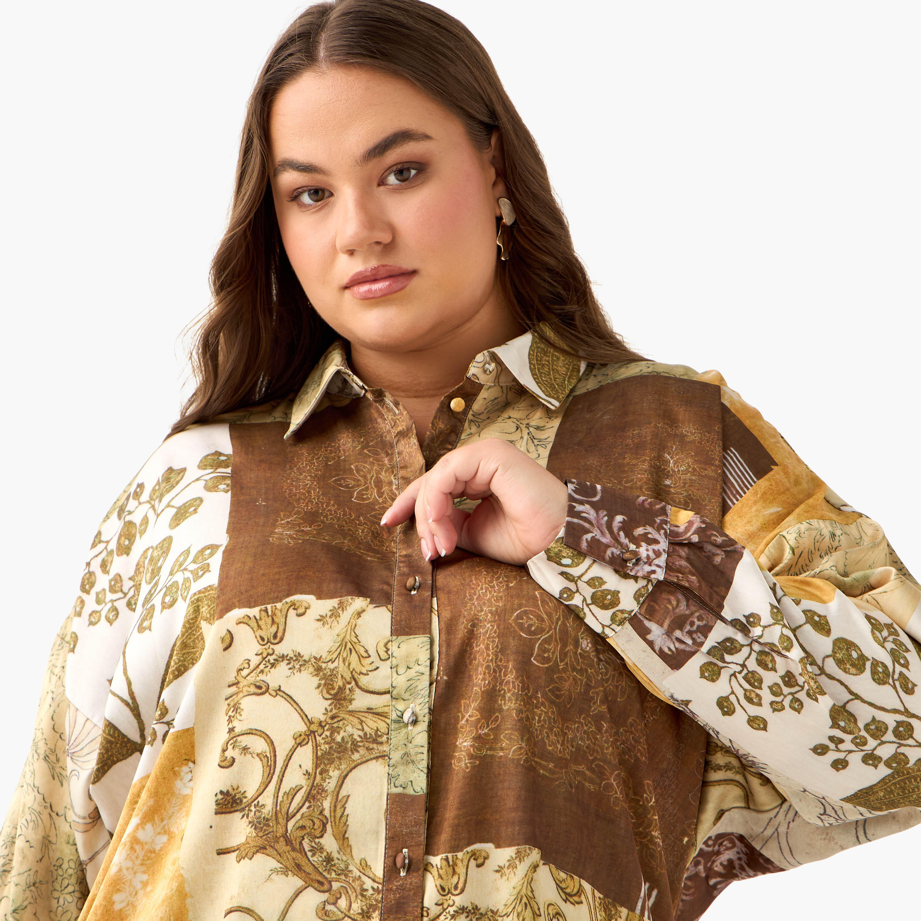 Ulla Popken Relaxed Fit Shirt with Patch Print-women-clothing-shirtsandblouses-shirts-image-5