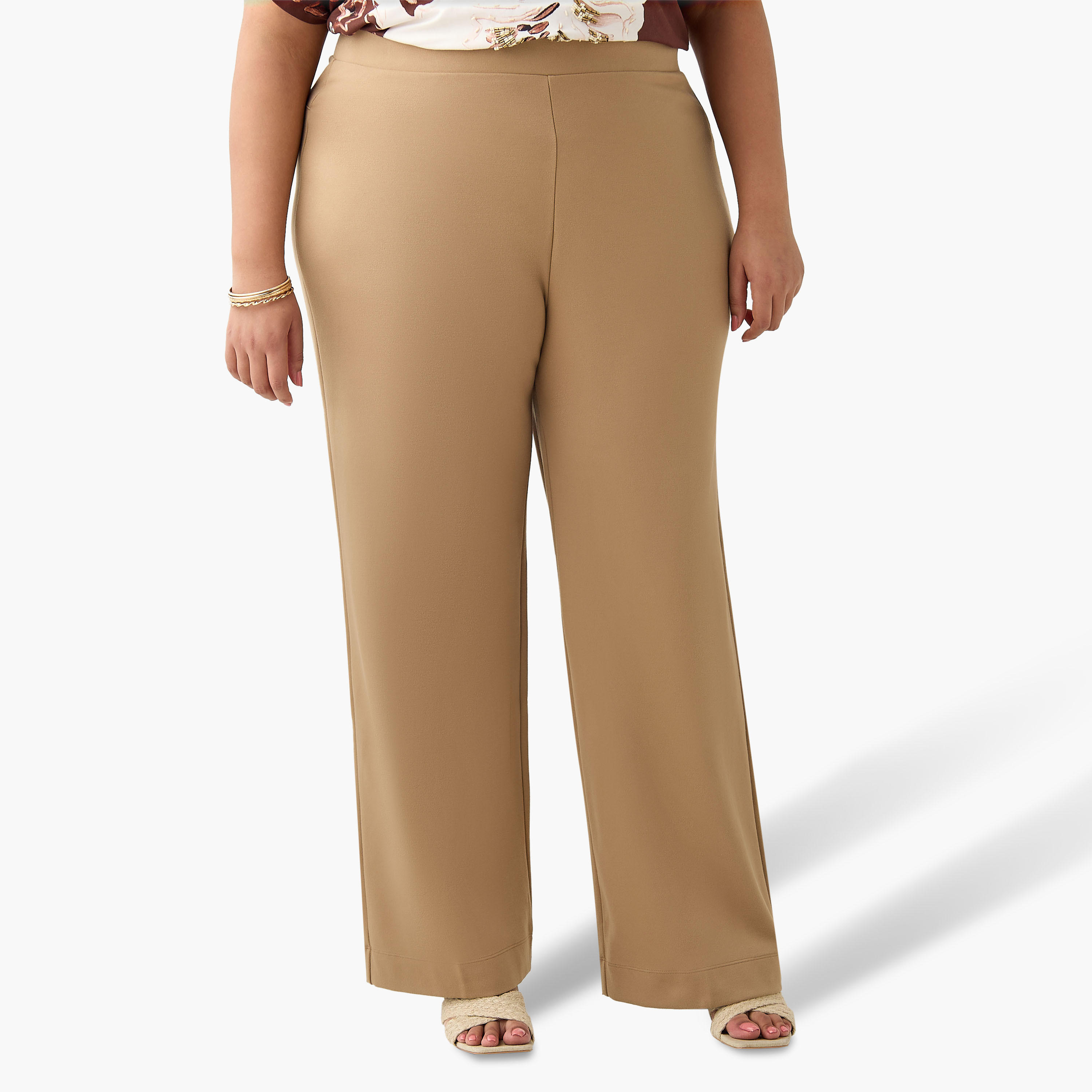 بنطلون بونتي بقصة مستقيمة من أولا بوبكن-women-clothing-bottoms-trousers-image-5
