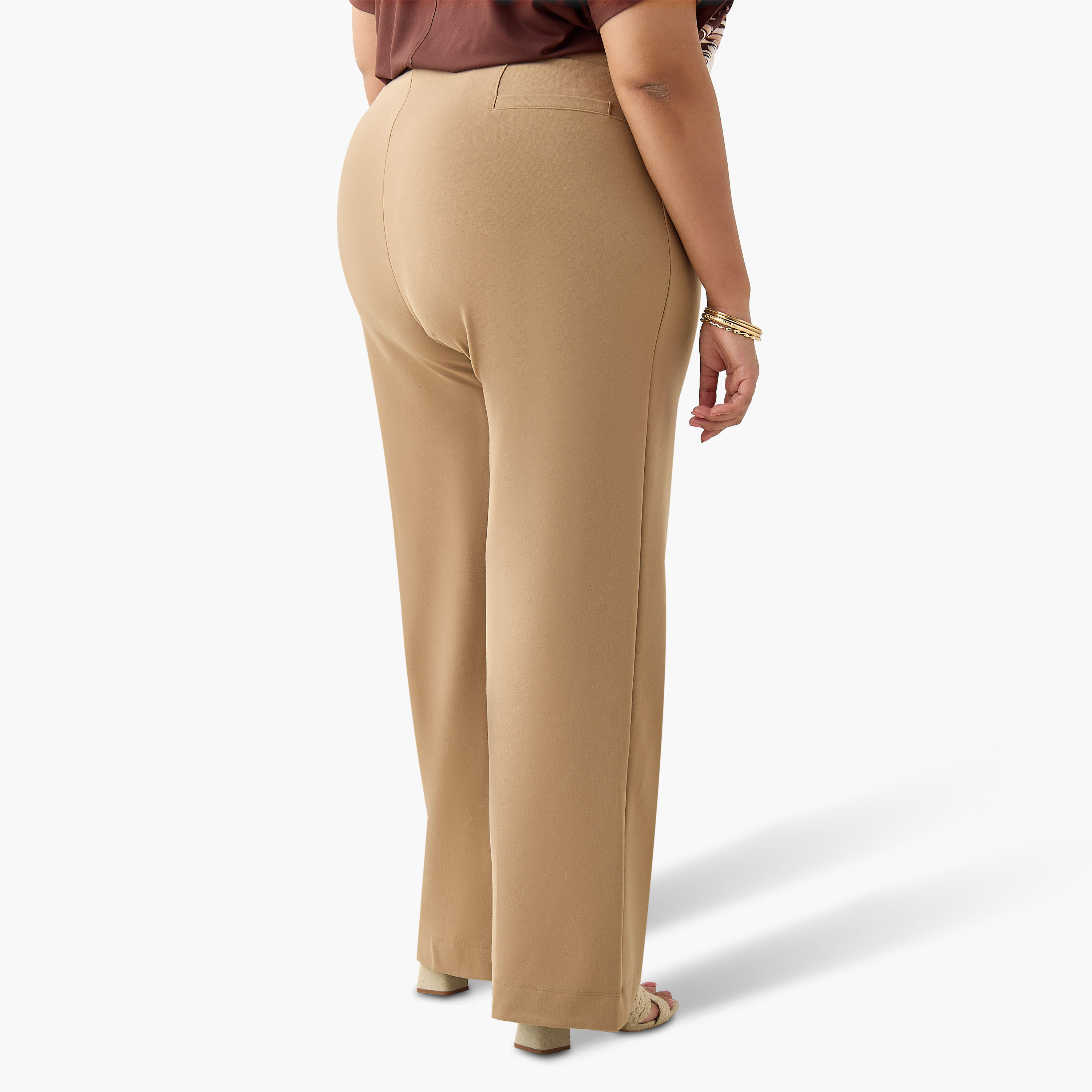 بنطلون بونتي بقصة مستقيمة من أولا بوبكن-women-clothing-bottoms-trousers-image-3