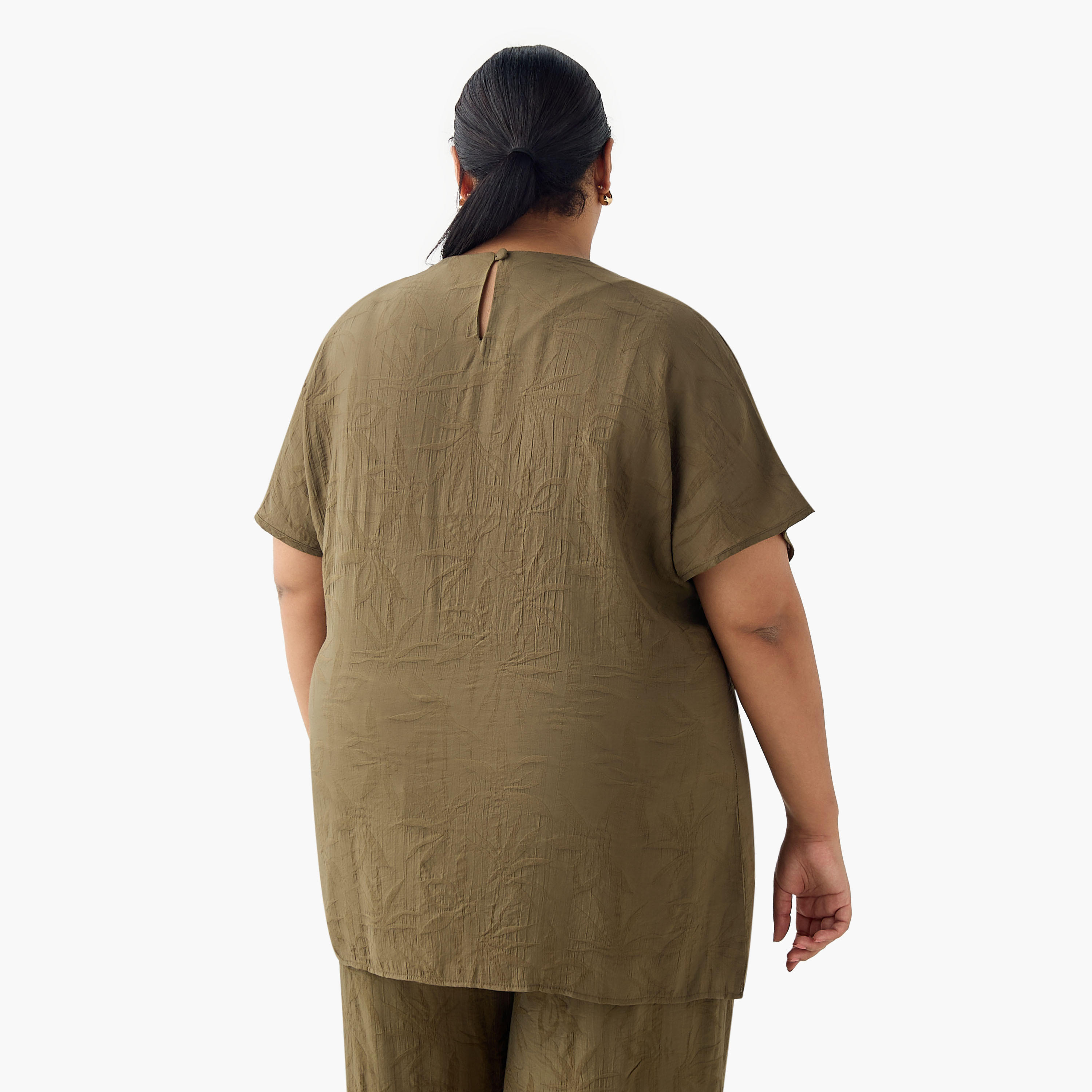 بلوزة زهرية جاكار من أولا بوبكين-women-clothing-coordsets-image-4