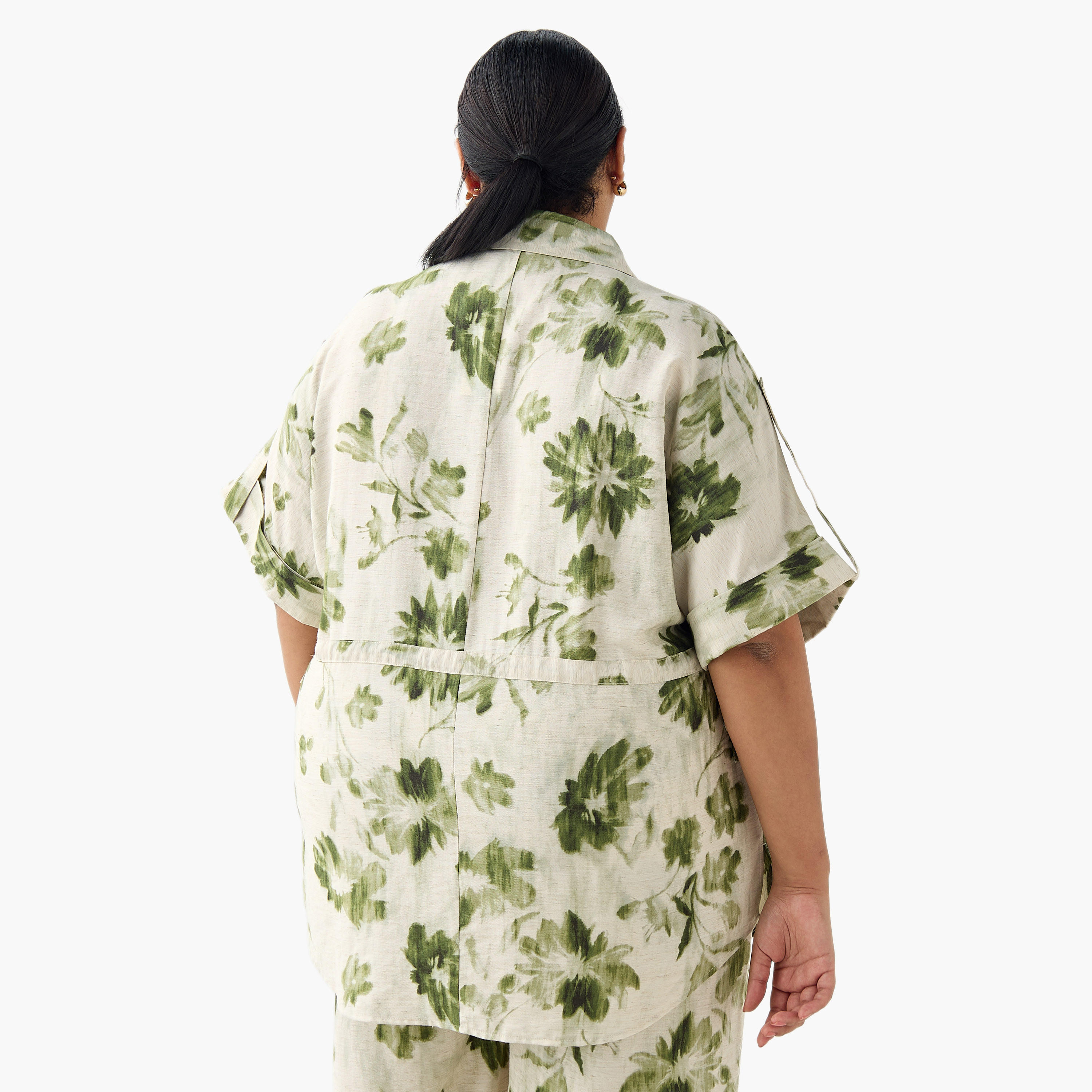 Ulla Popken Relaxed Fit Tie-Up Detail Shirt with Floral Print-women-clothing-shirtsandblouses-shirts-image-5