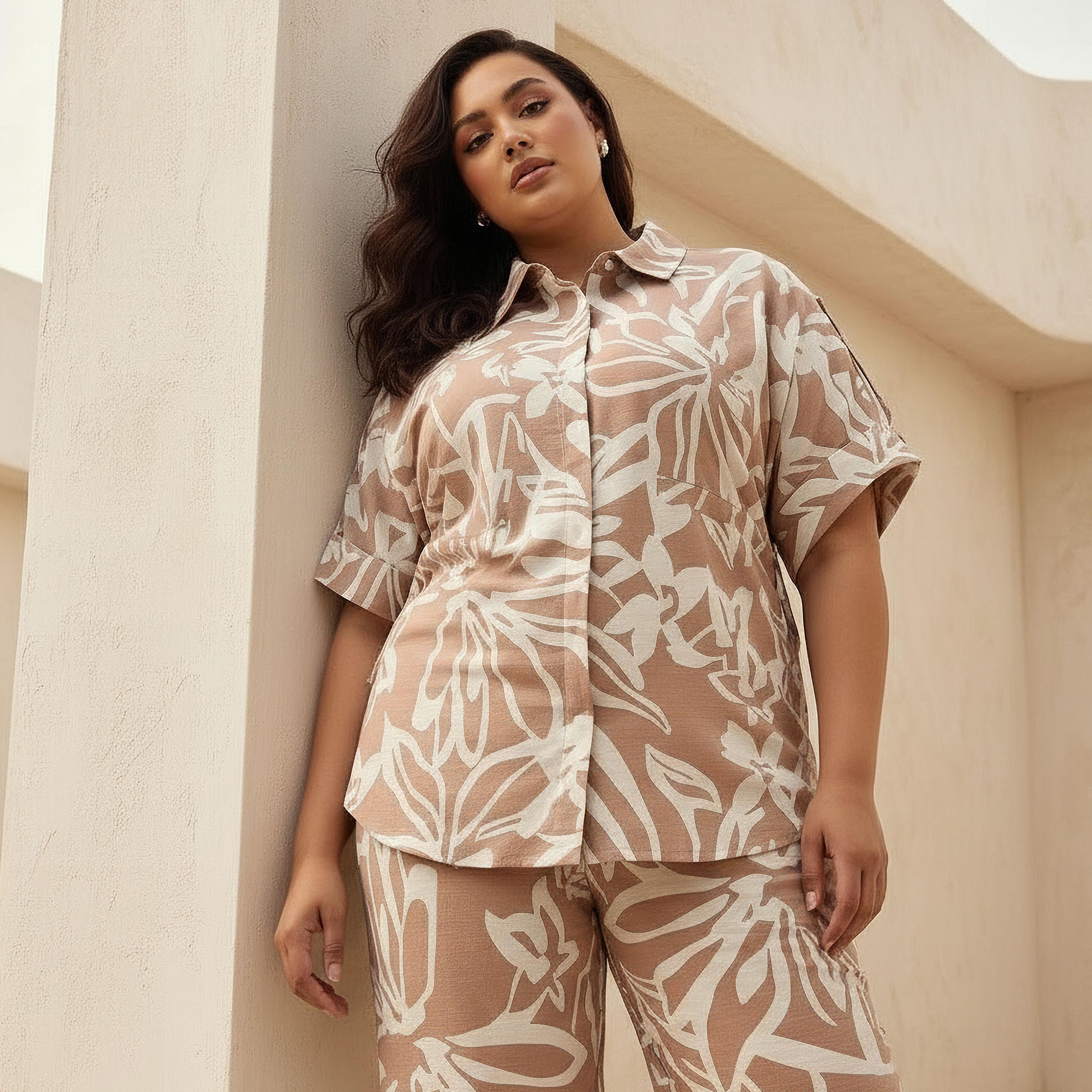 قميص بقصة مريحة وأربطة وطبعات من أولا بوبكن-women-clothing-shirtsandblouses-shirts-image-1