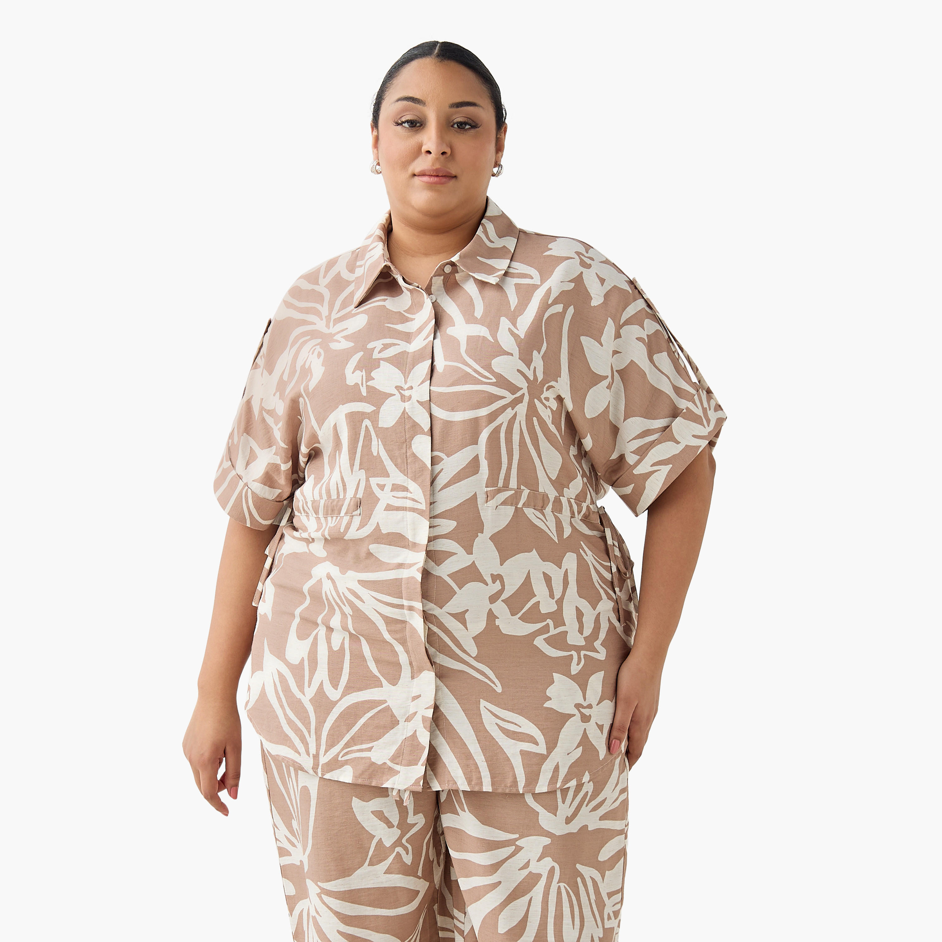 قميص بقصة مريحة وأربطة وطبعات من أولا بوبكن-women-clothing-shirtsandblouses-shirts-image-2