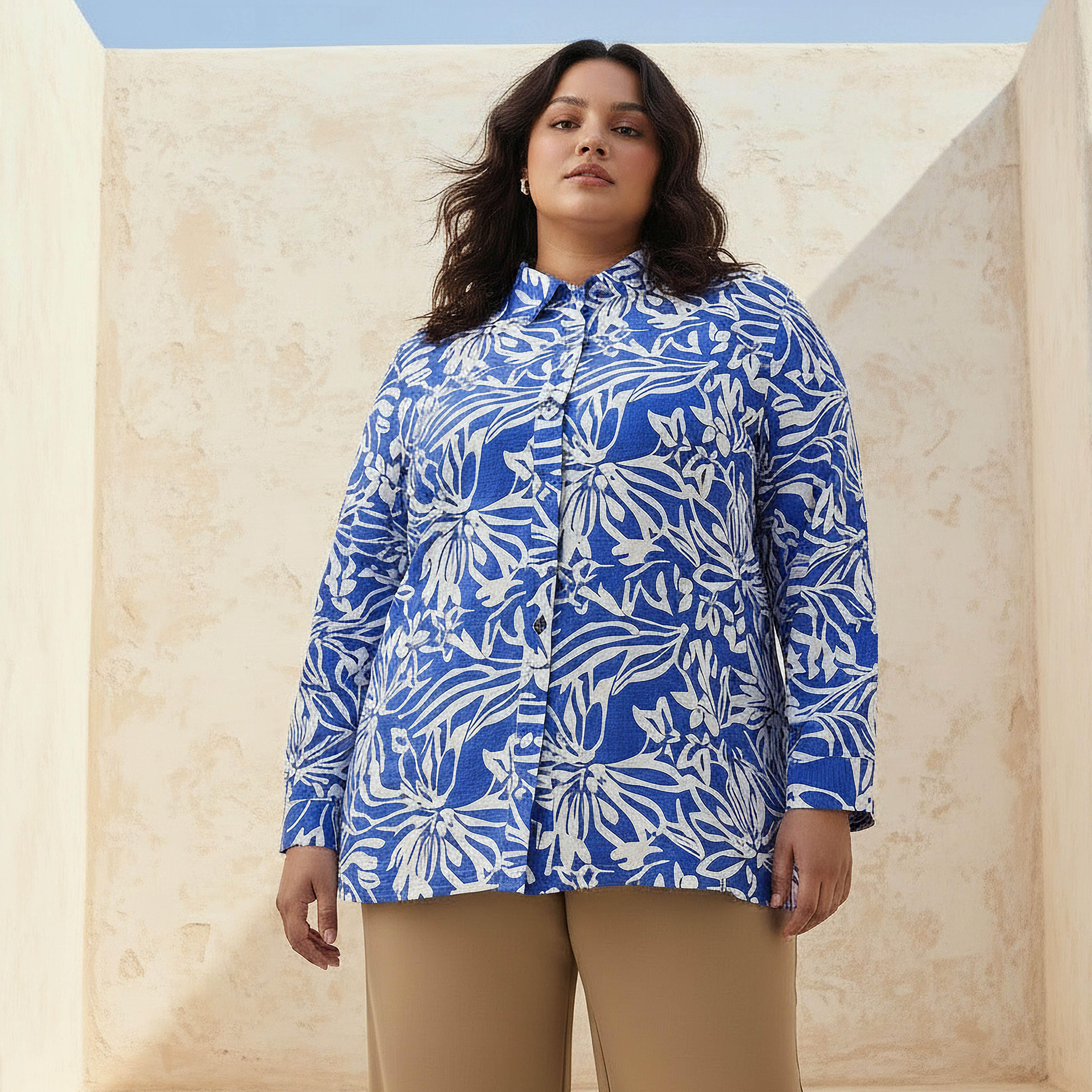 قميص فيسكوز بقصة مريحة وطبعات من أولا بوبكين-women-clothing-shirtsandblouses-shirts-image-1