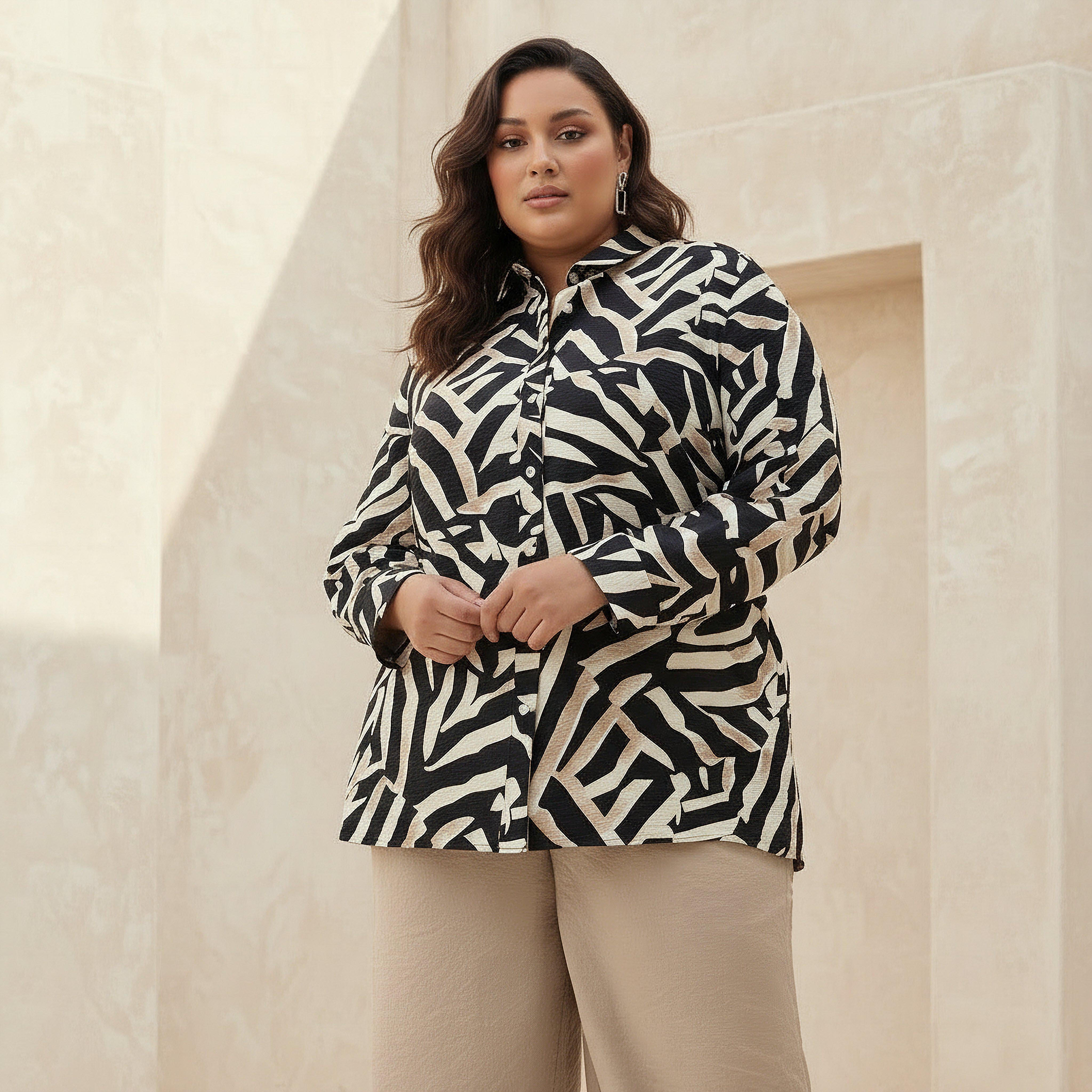 قميص فيسكوز بقصة مريحة وطبعات من أولا بوبكين-women-clothing-shirtsandblouses-shirts-image-1
