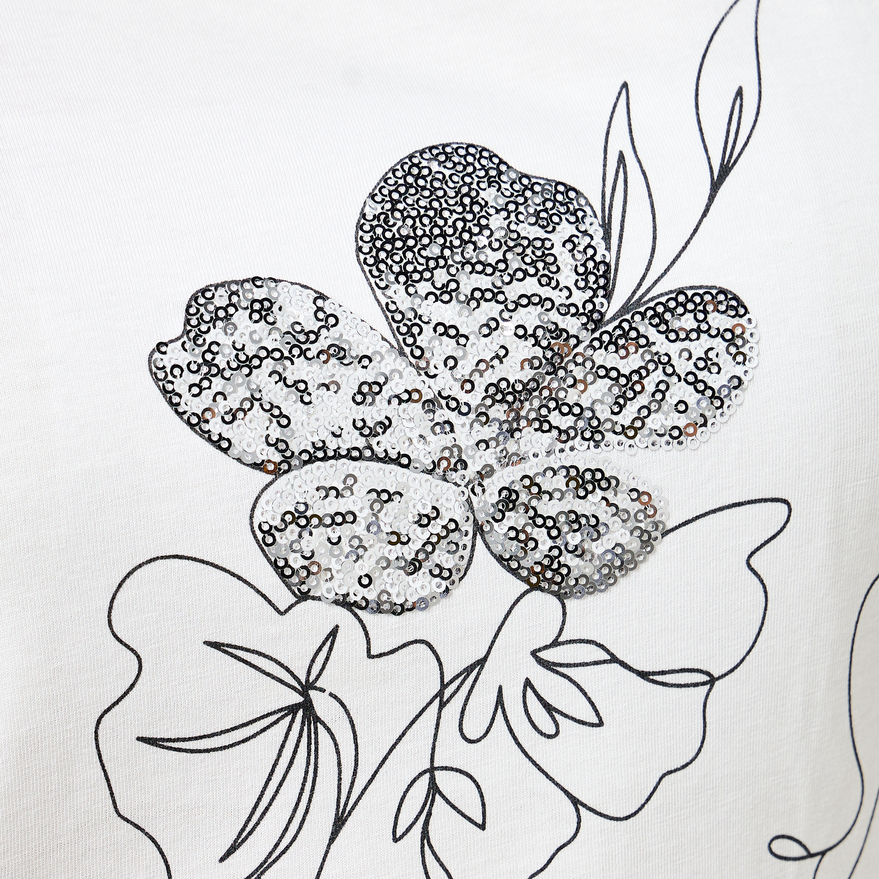 Ulla Popken Relaxed Fit Cotton T-shirt with Floral Print-women-clothing-tshirts-image-2