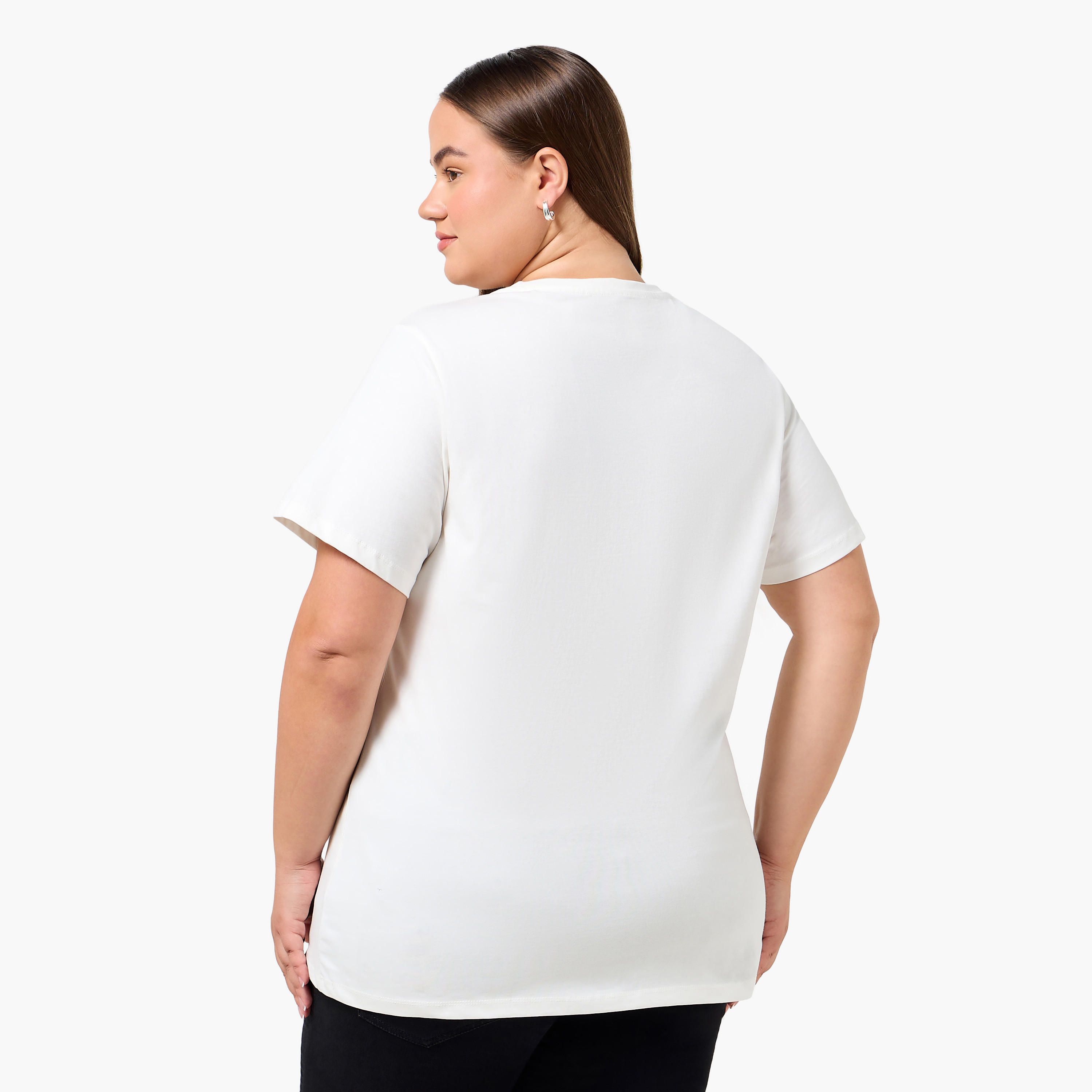 Ulla Popken Relaxed Fit Cotton T-shirt with Floral Print-women-clothing-tshirts-image-4