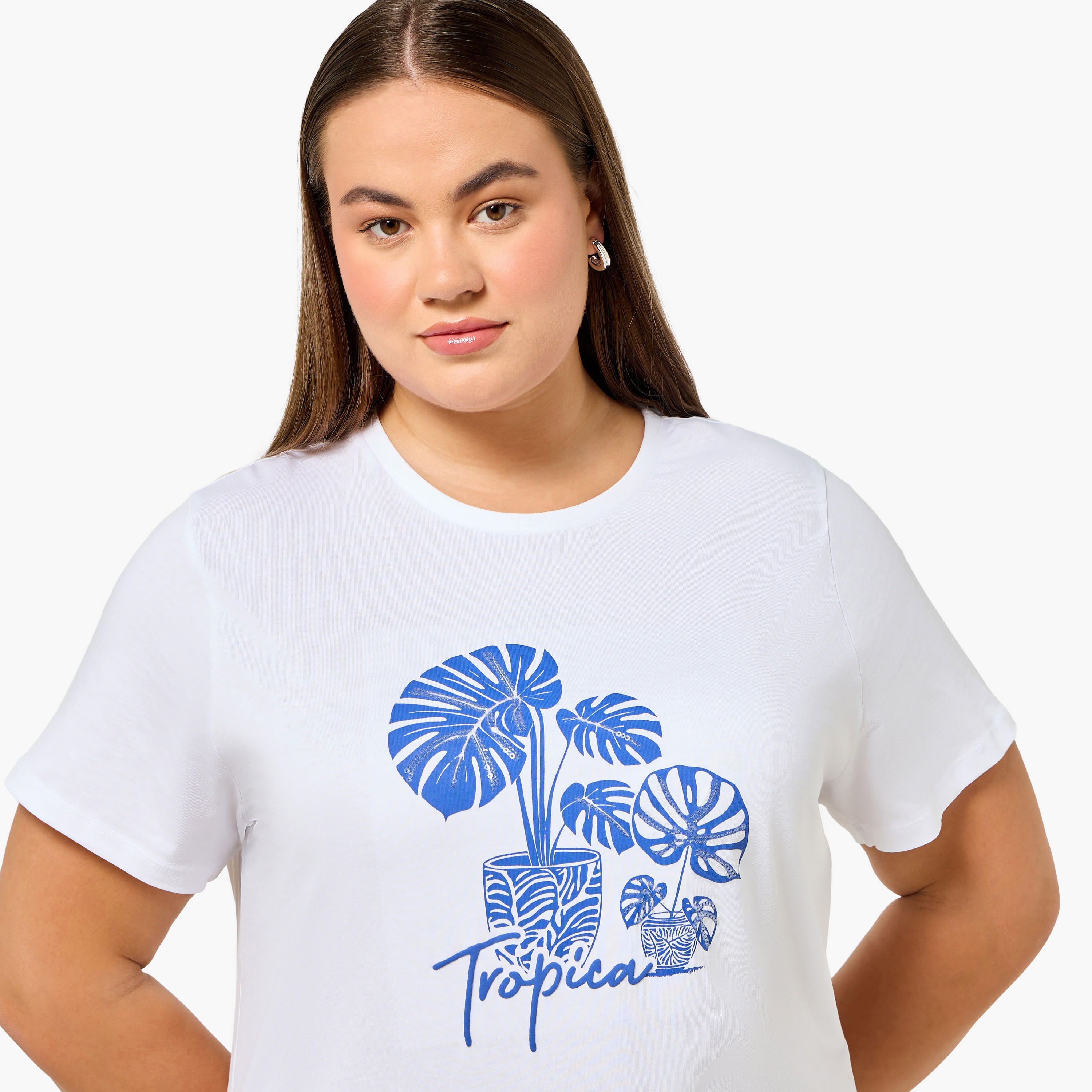 Ulla Popken Relaxed Fit Cotton T-shirt with Planter Print-women-clothing-tshirts-image-5