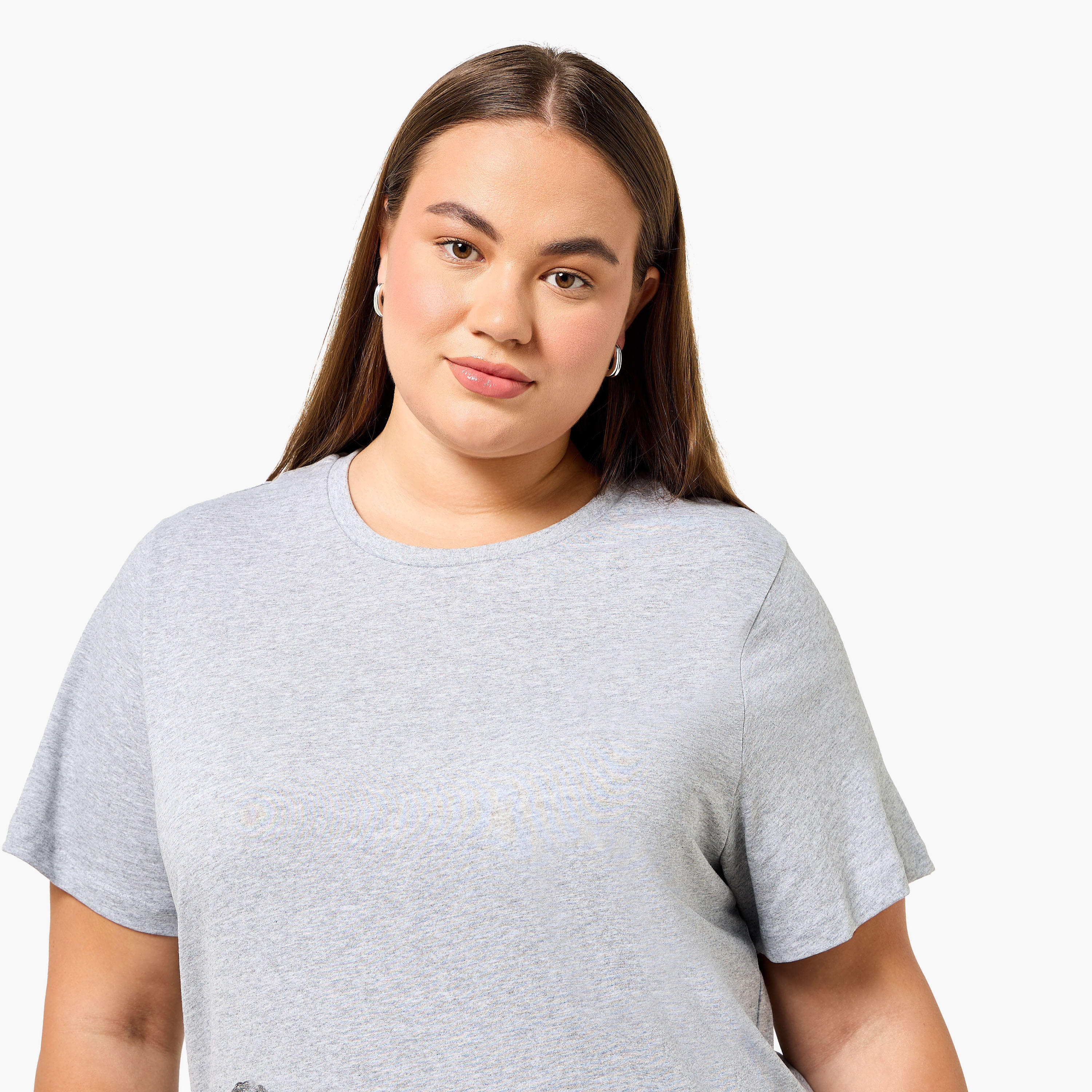 Ulla Popken Relaxed Fit Cotton T-shirt with Floral Print-women-clothing-tshirts-image-5