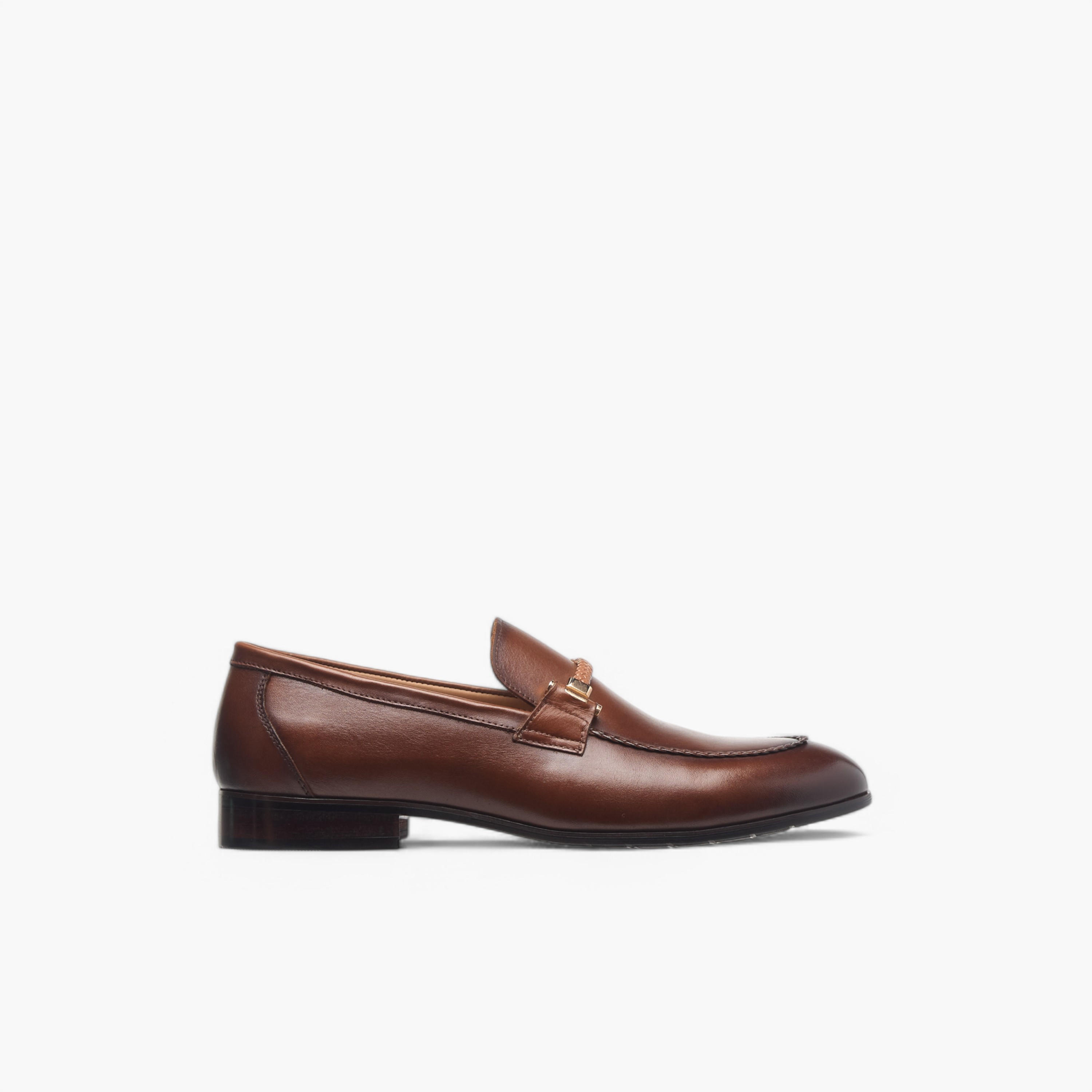 Duchini Men's Leather Solid Slip-On Loafers with Metal Accent-men-shoes-formalshoes-image-3