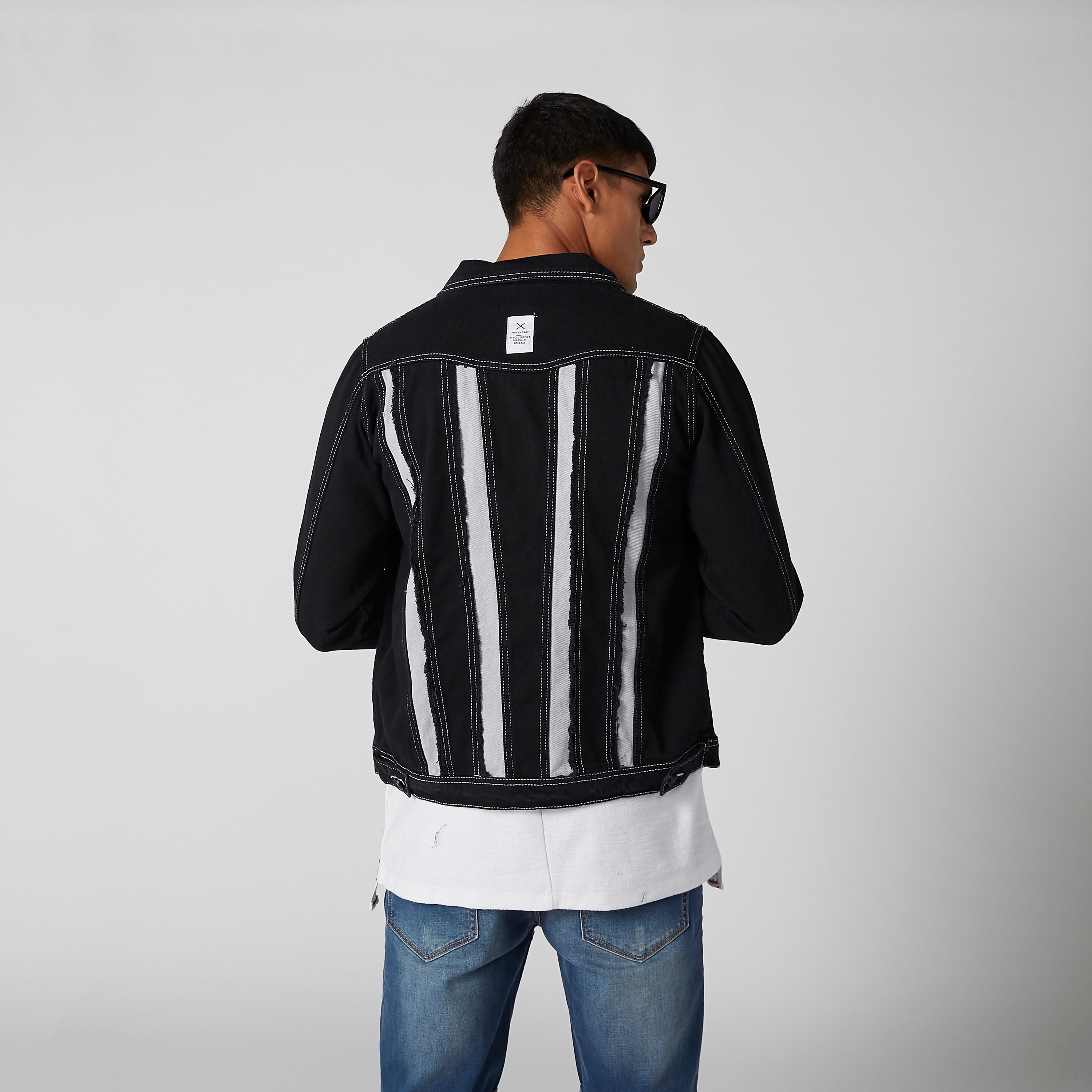 Striped Denim Jacket with Long Sleeves and Button Closure-men-clothing-jacketsandblazers-jackets-image-3